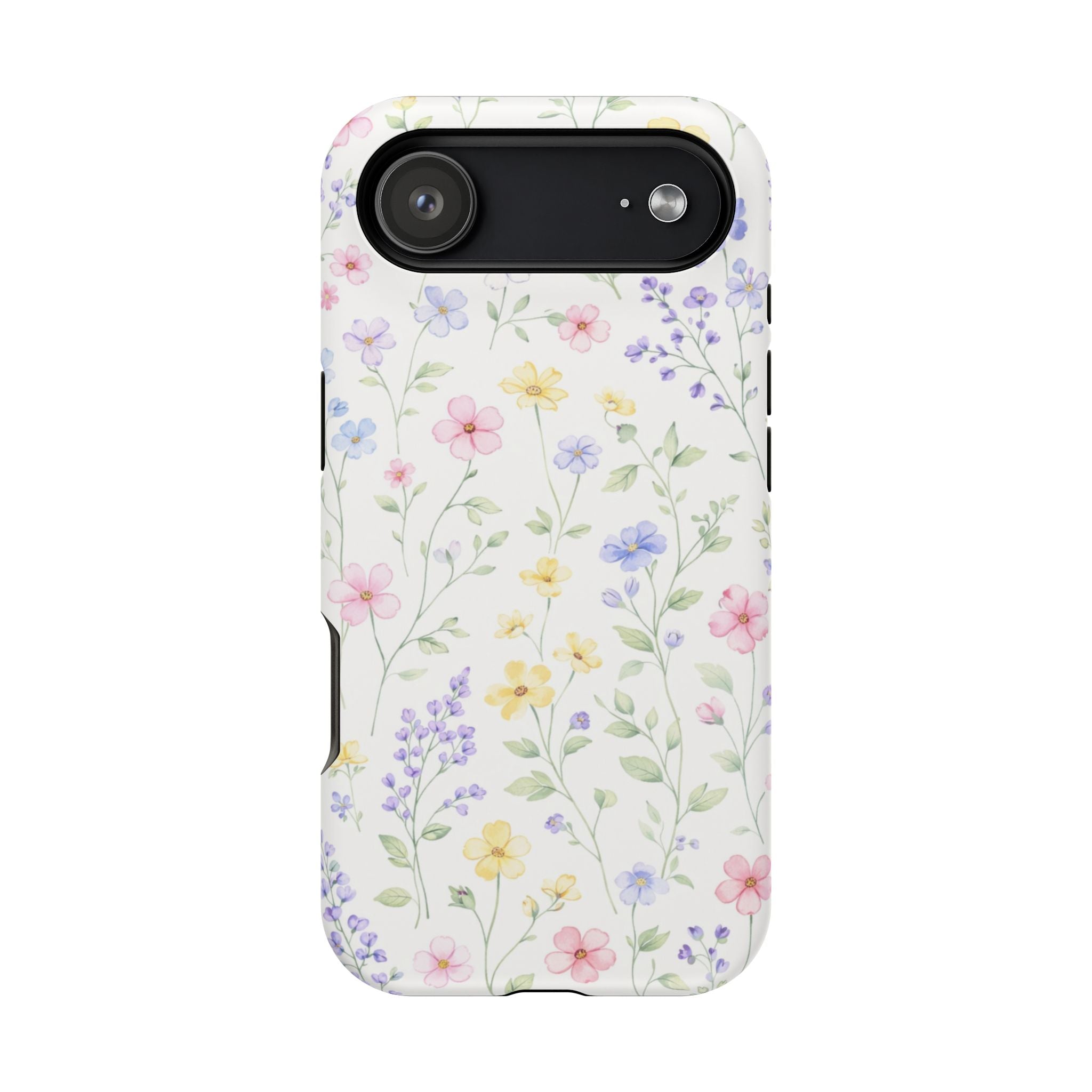 Pastel Wildflower Pattern iPhone Case | Magnetic Impact-Resistant Case