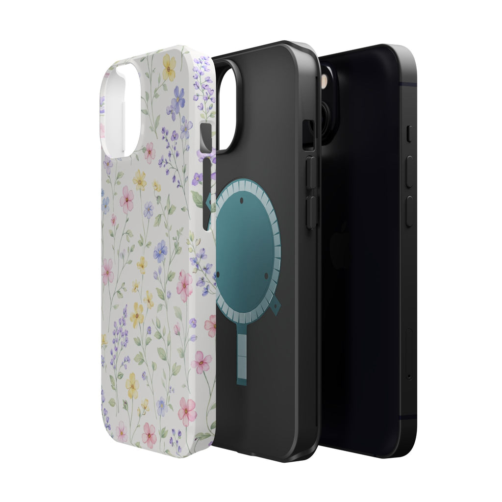 Pastel Wildflower Pattern iPhone Case | Magnetic Impact-Resistant Case