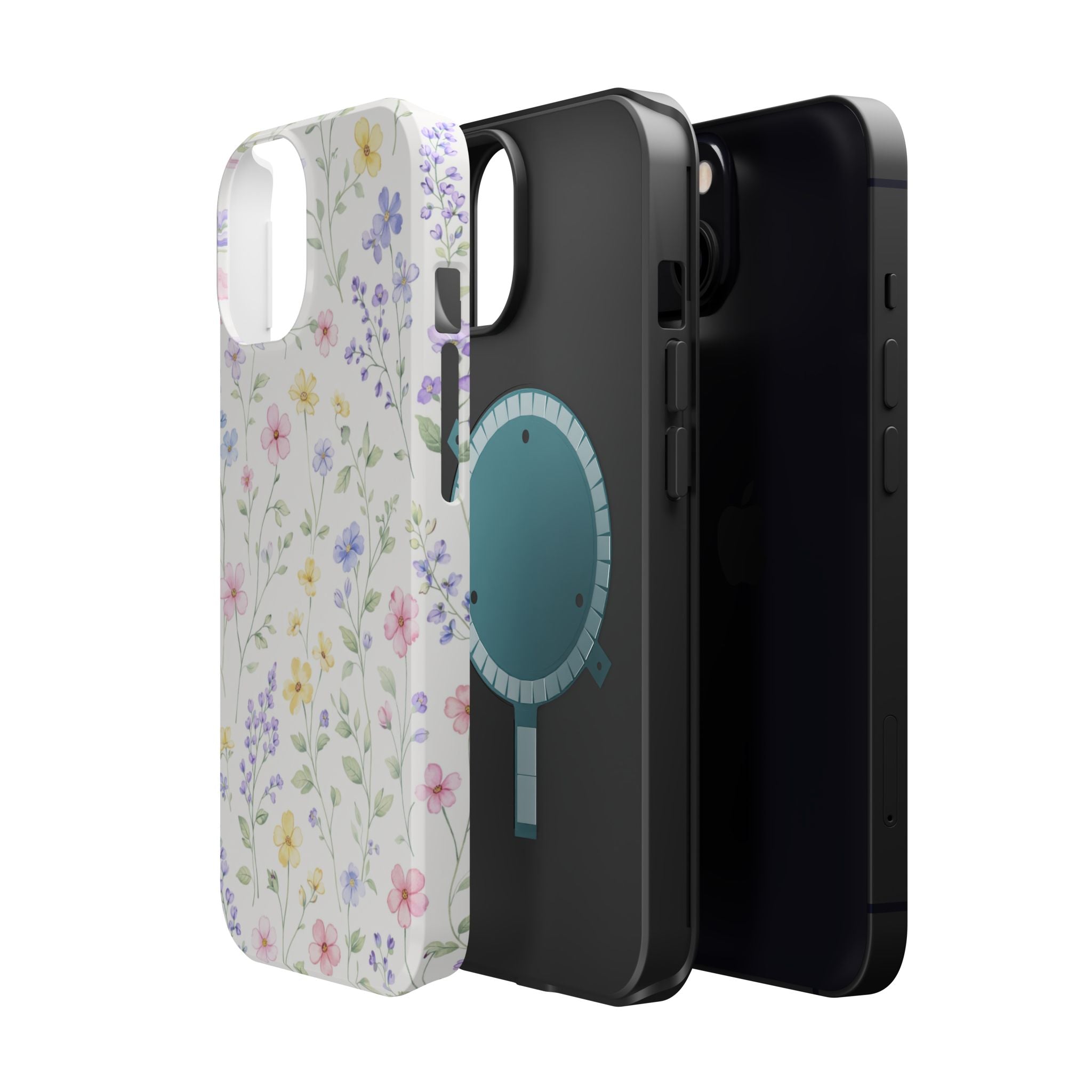 Pastel Wildflower Pattern iPhone Case | Magnetic Impact-Resistant Case