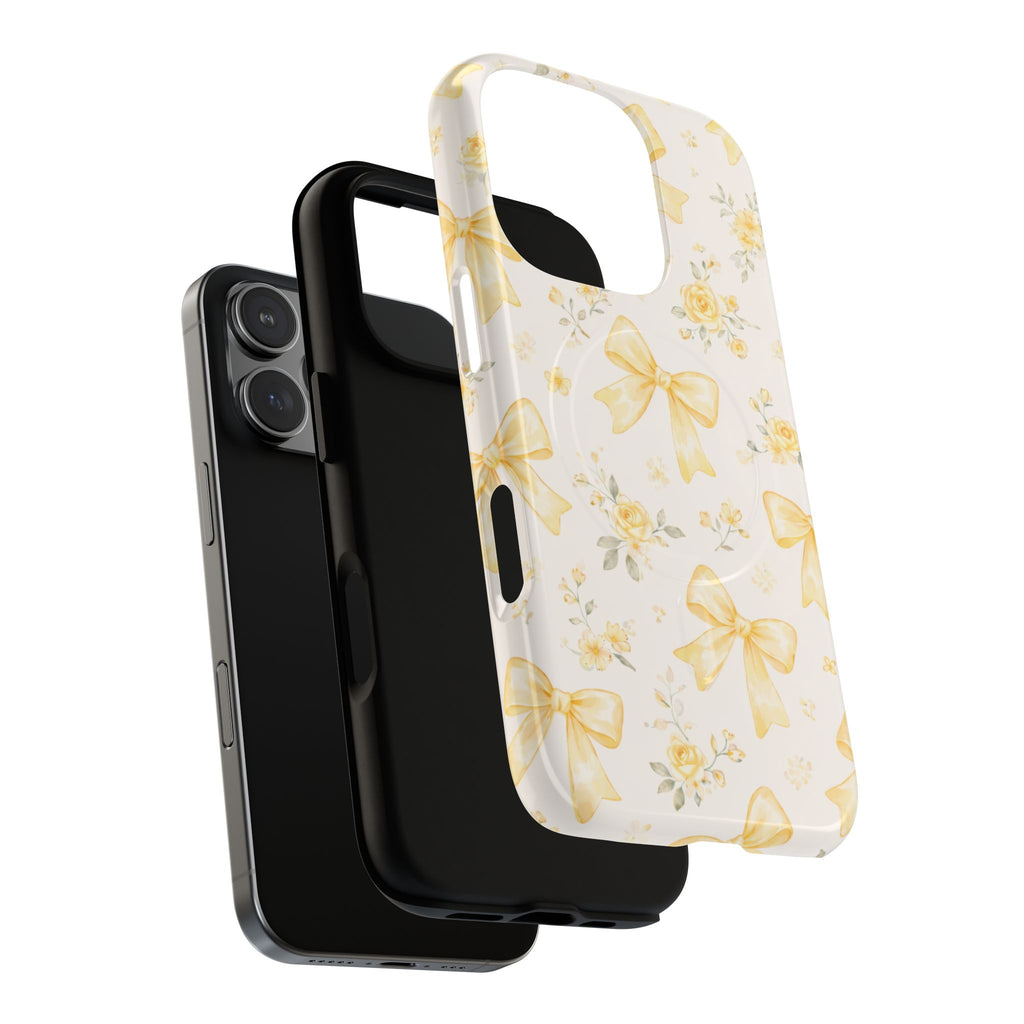 Yellow Rose Bow iPhone Case – MagSafe Compatible