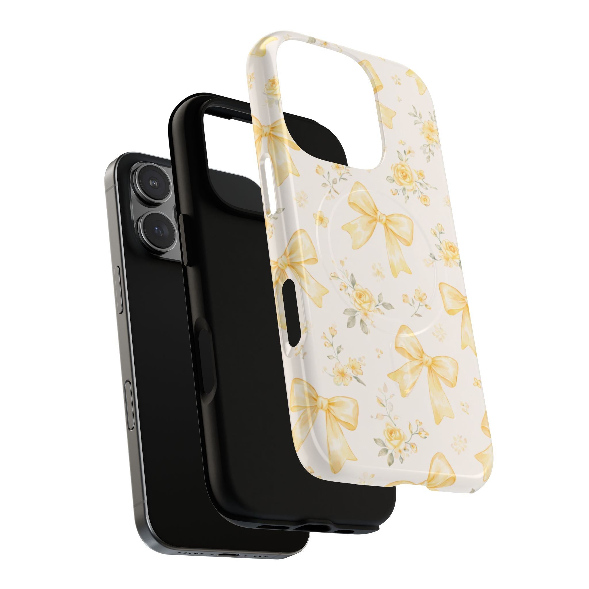 Yellow Rose Bow iPhone Case – MagSafe Compatible