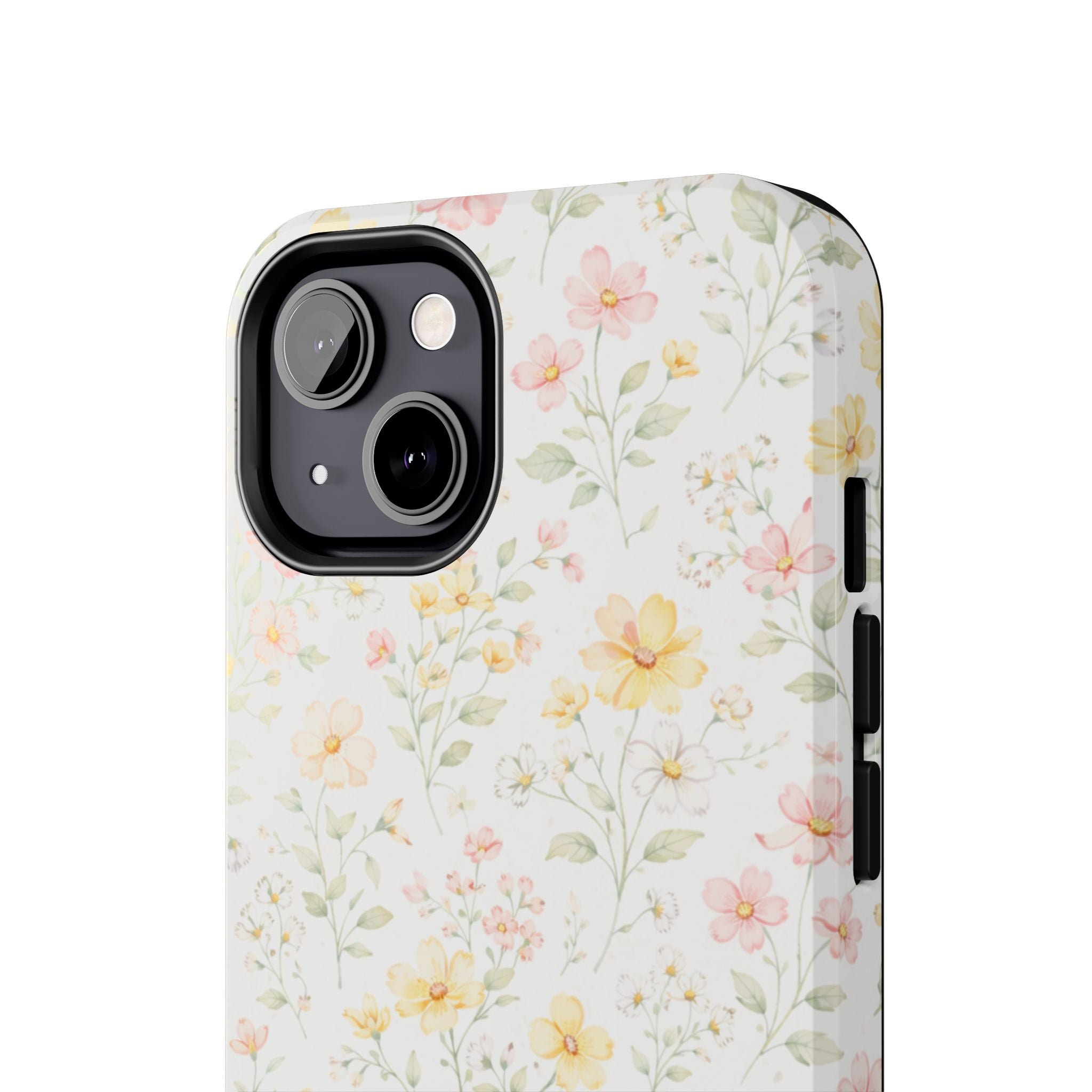 Delicate Pastel Wildflowers Tough Phone Case, Floral Botanical Pattern
