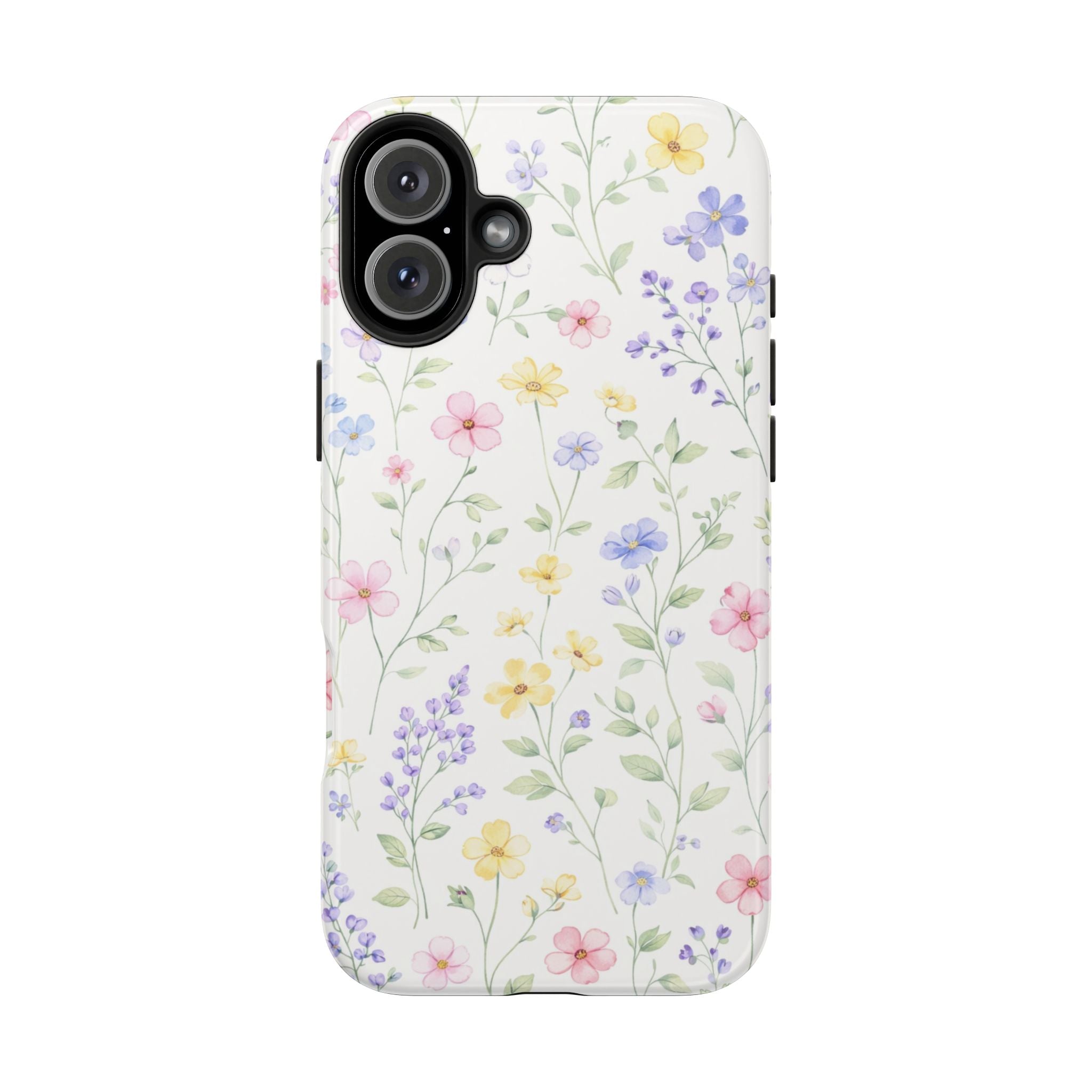 Watercolor Wildflowers Tough iPhone Case | Pastel Floral iPhone Case