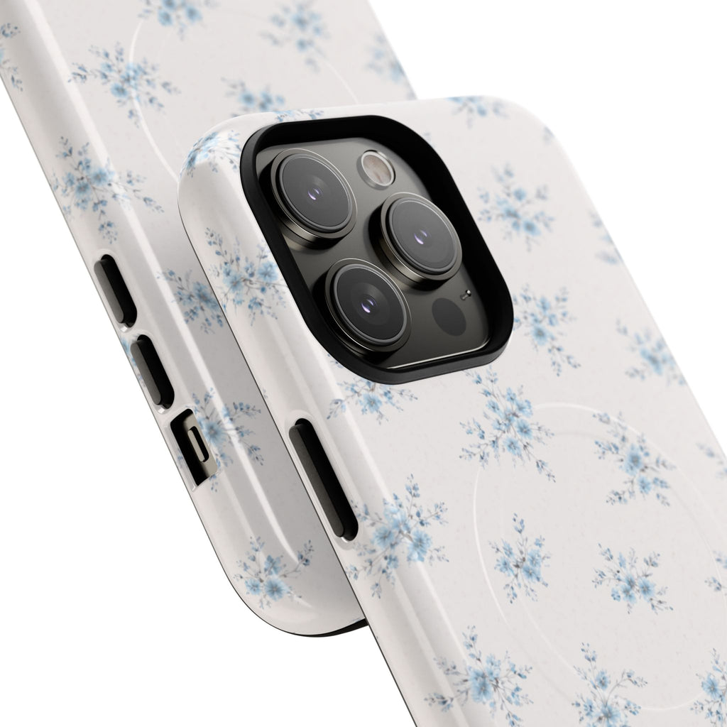 Floral Blue Sprig iPhone Case – MagSafe Compatible