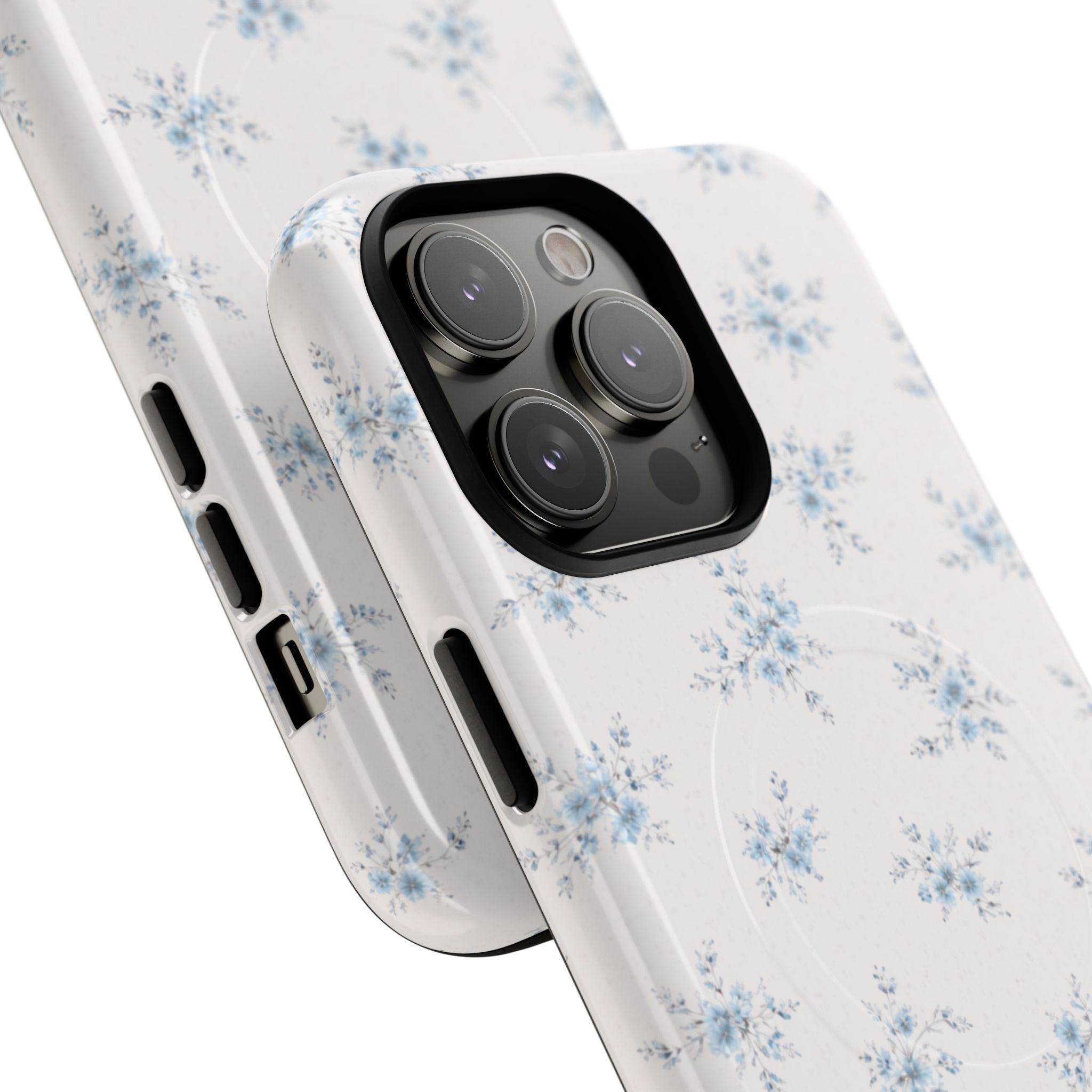 Floral Blue Sprig iPhone Case – MagSafe Compatible