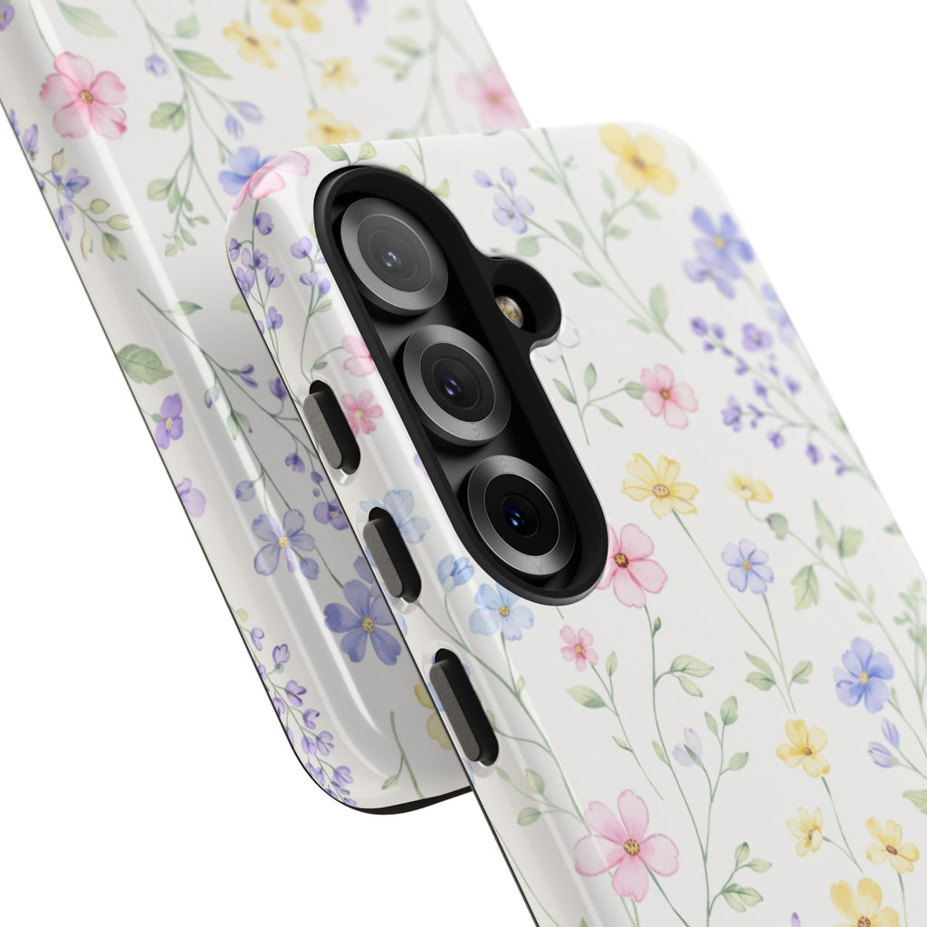 Pastel Wildflower Pattern Tough Samsung Galaxy  Phone Case | Floral Spring Phone Case