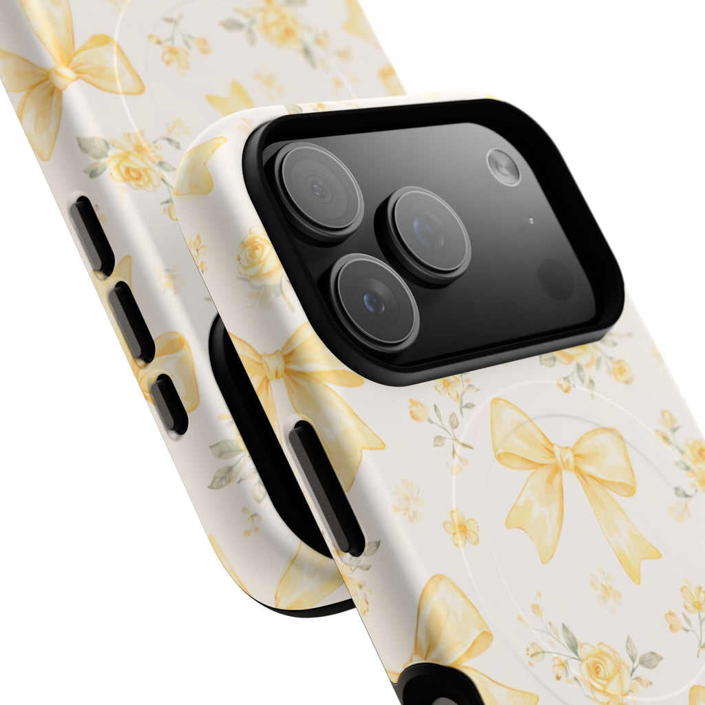 Yellow Rose Bow iPhone Case – MagSafe Compatible