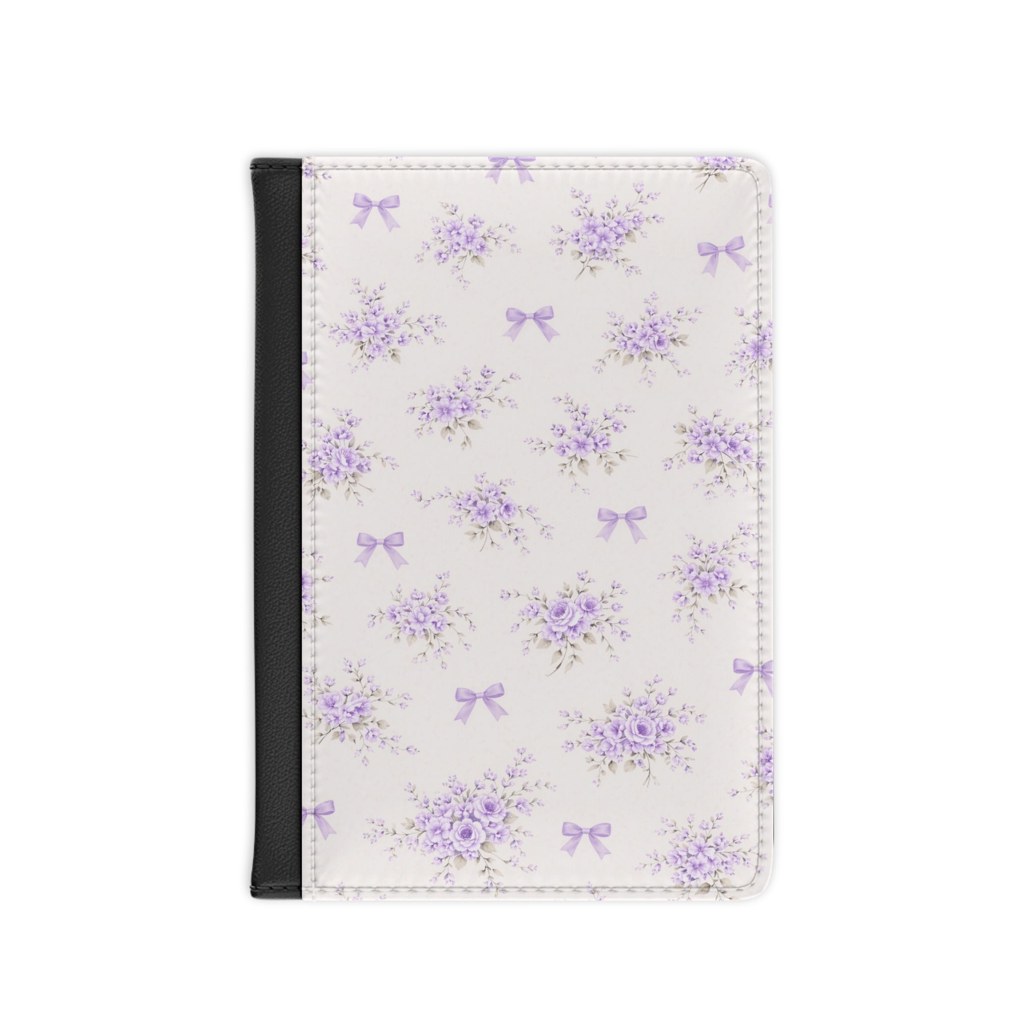 Lavender Floral Bow passport cover | Purple bouquet pattern