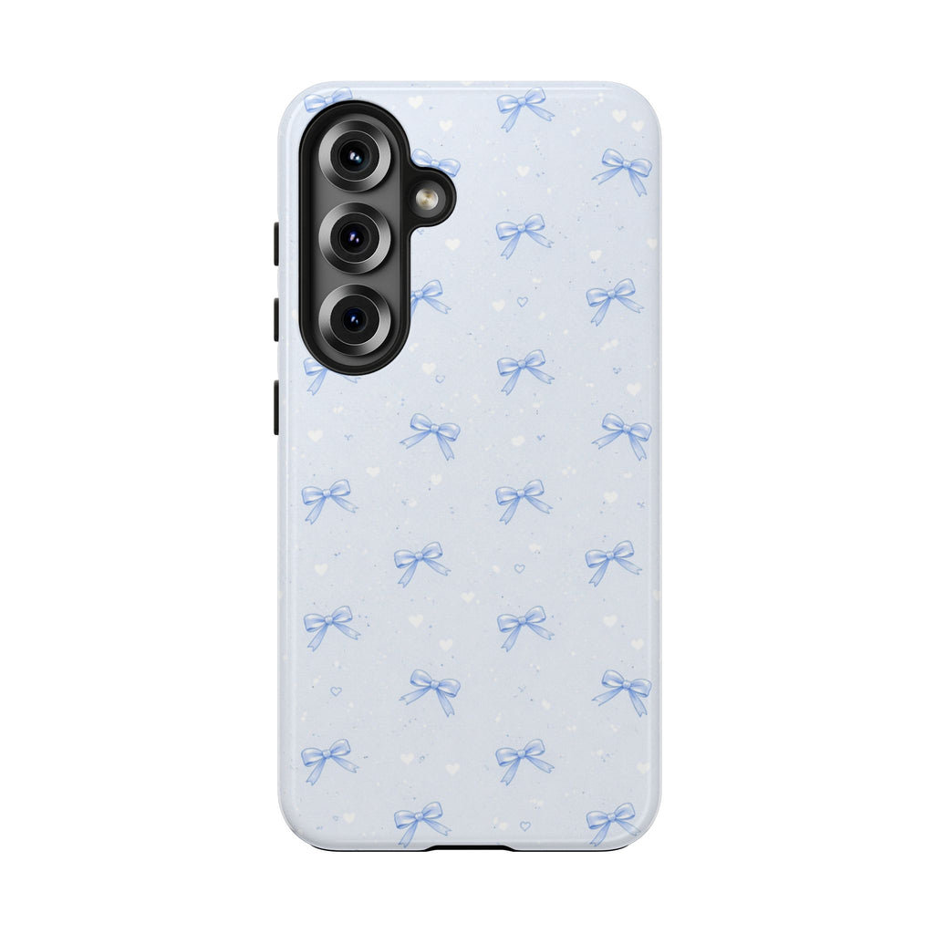 Blue Bow Pattern Phone Case   Samsung Galaxy Tough Phone Cases