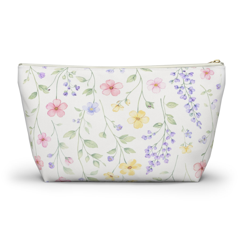 Pastel Wildflower Print Accessory Pouch