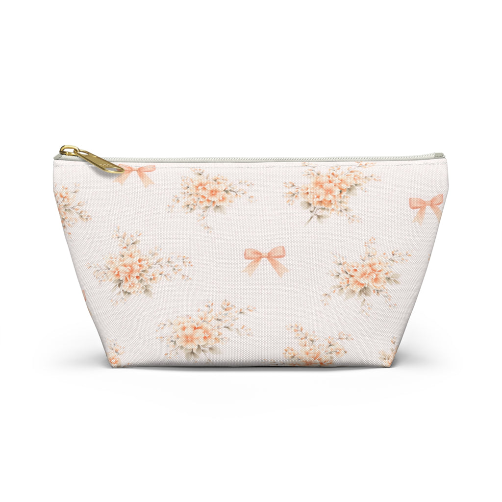 Blush Floral Bouquet Accessory Pouch