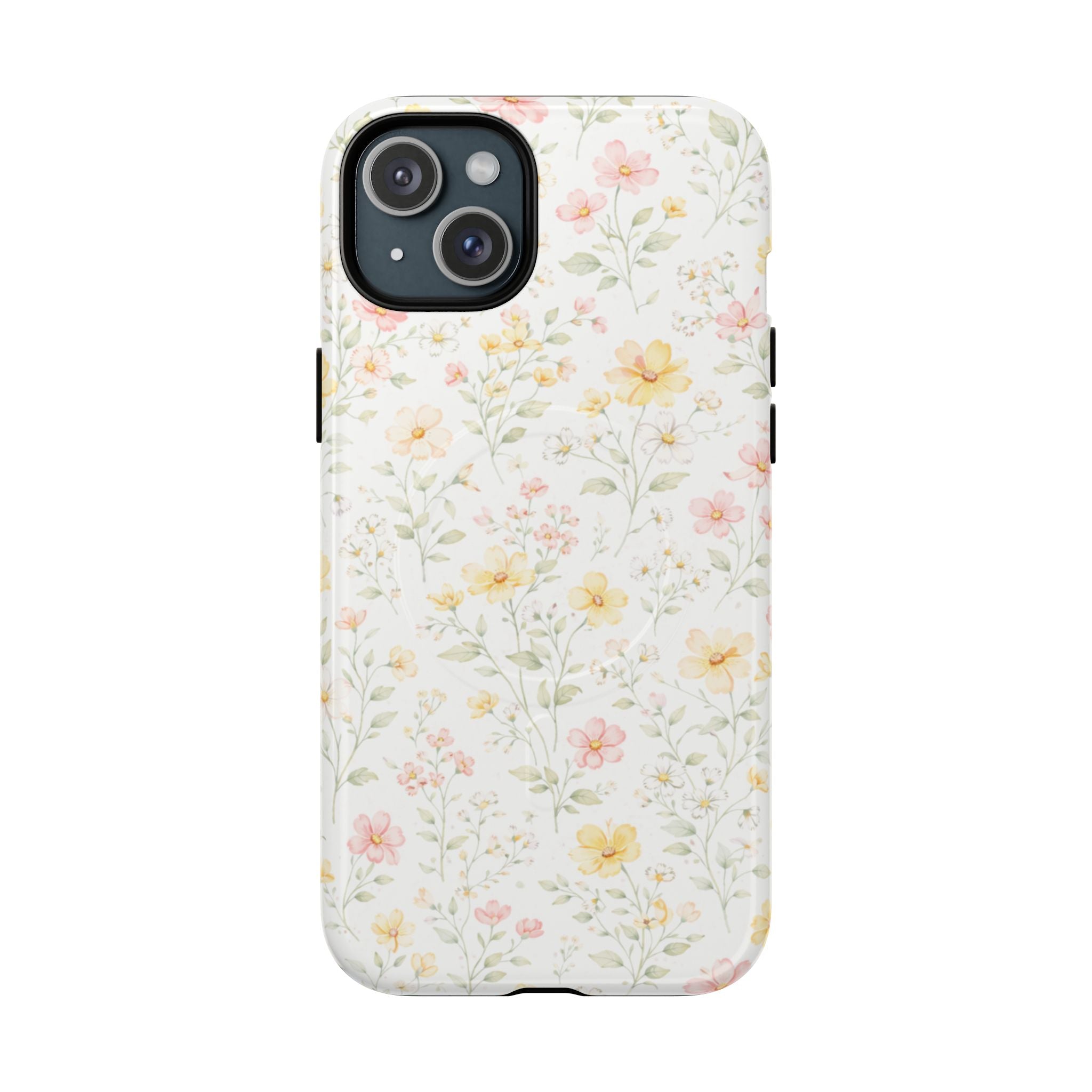 Floral Meadow Tough Magnetic Phone Case | Pastel Wildflower iPhone Cover