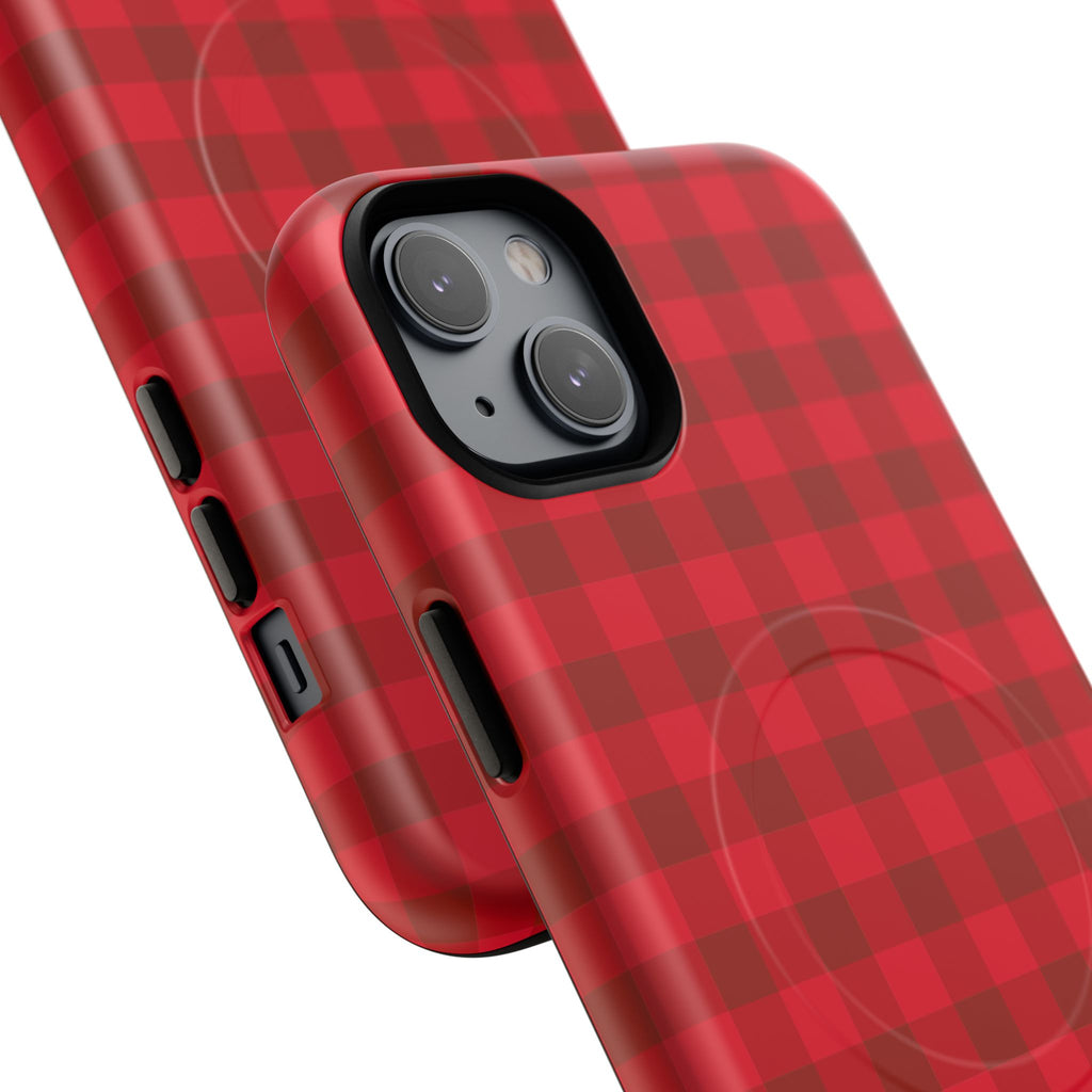 Red Buffalo Plaid iPhone Case – MagSafe Compatible