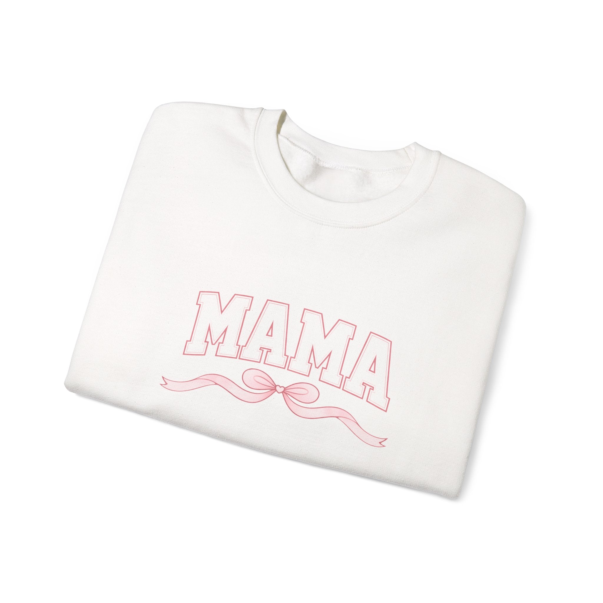 Mama Crewneck Sweatshirt — Soft Pink Retro Mom Pullover