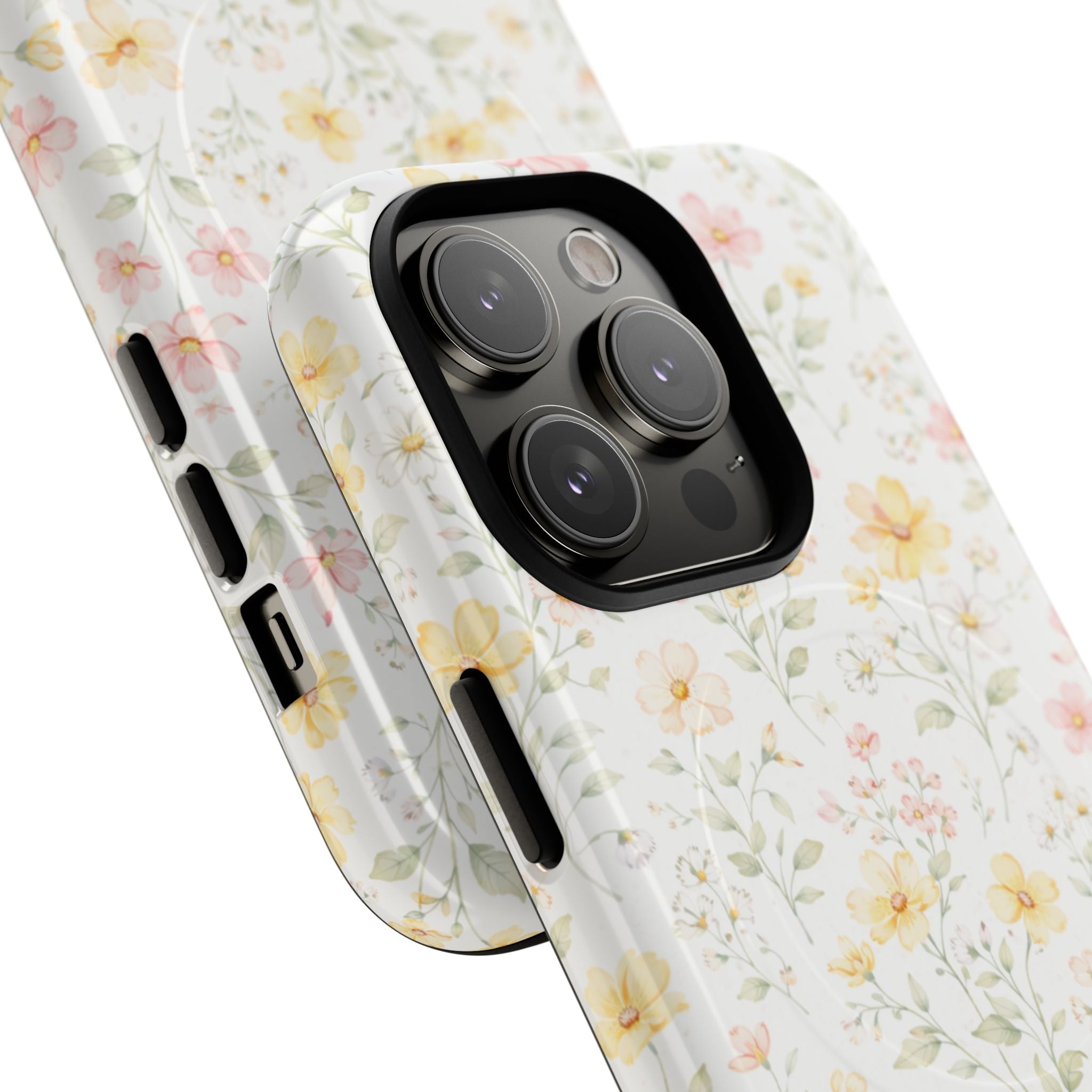 Floral Meadow Tough Magnetic Phone Case | Pastel Wildflower iPhone Cover