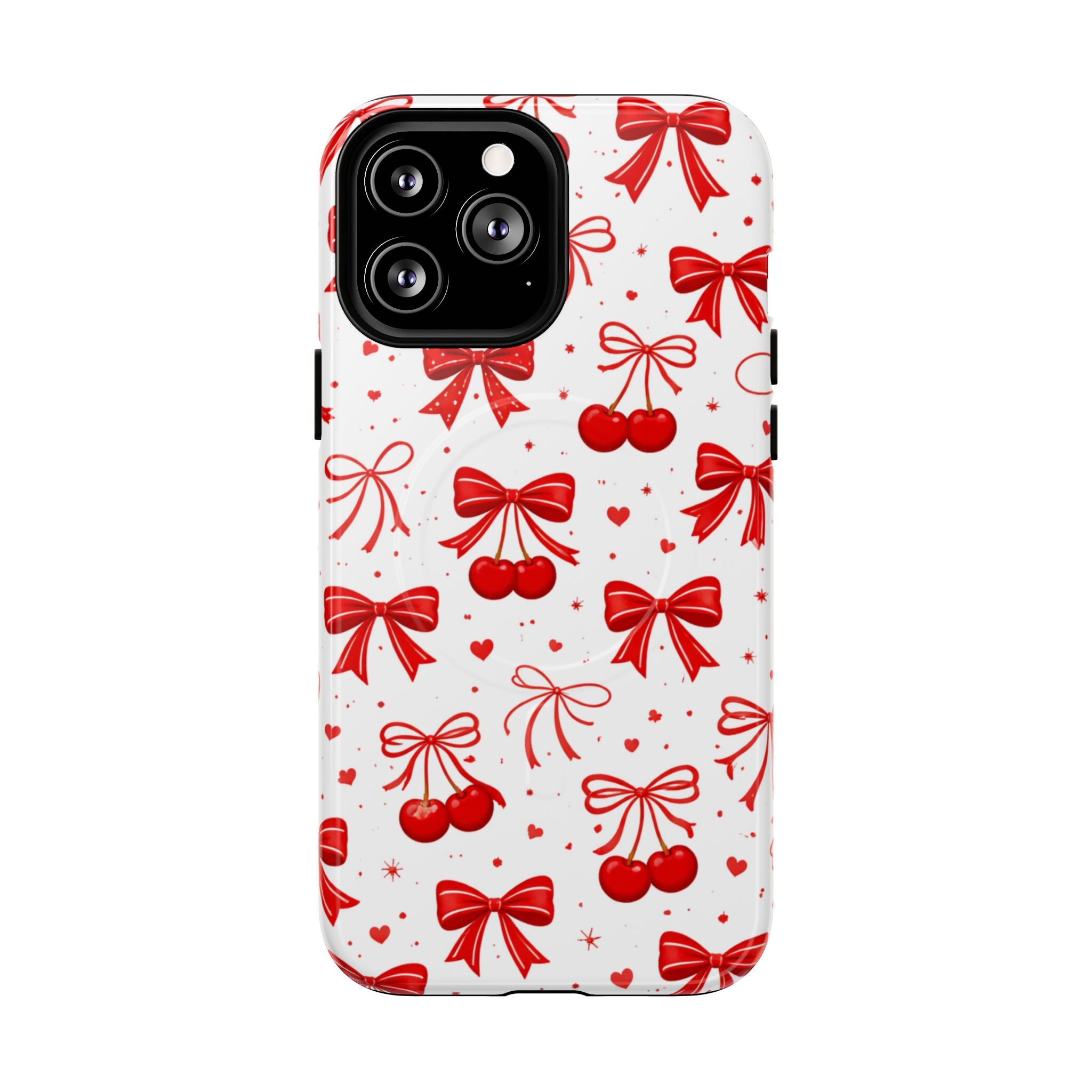 Cherry Bow iPhone Case – MagSafe Compatible
