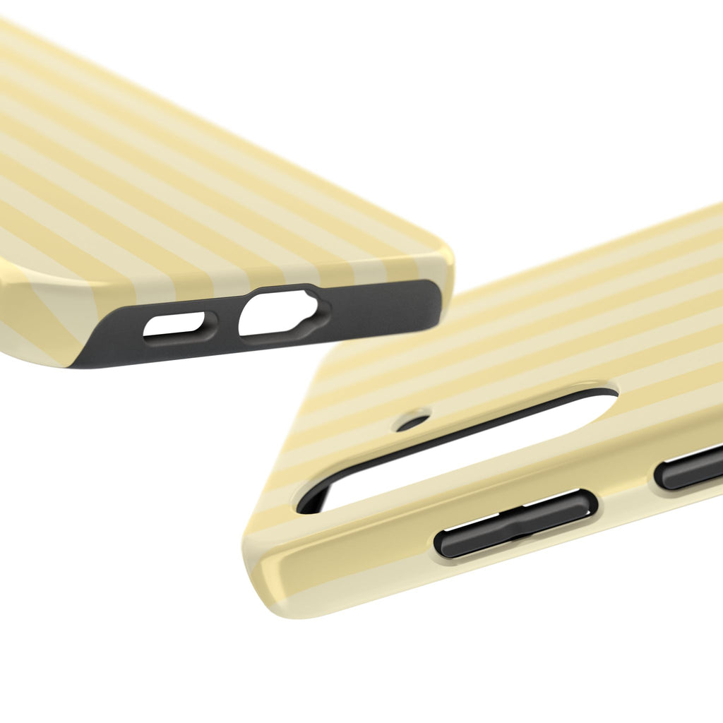 Yellow Stripe Tough Samsung Case - Protective Slim Hard-Shell Phone Cover
