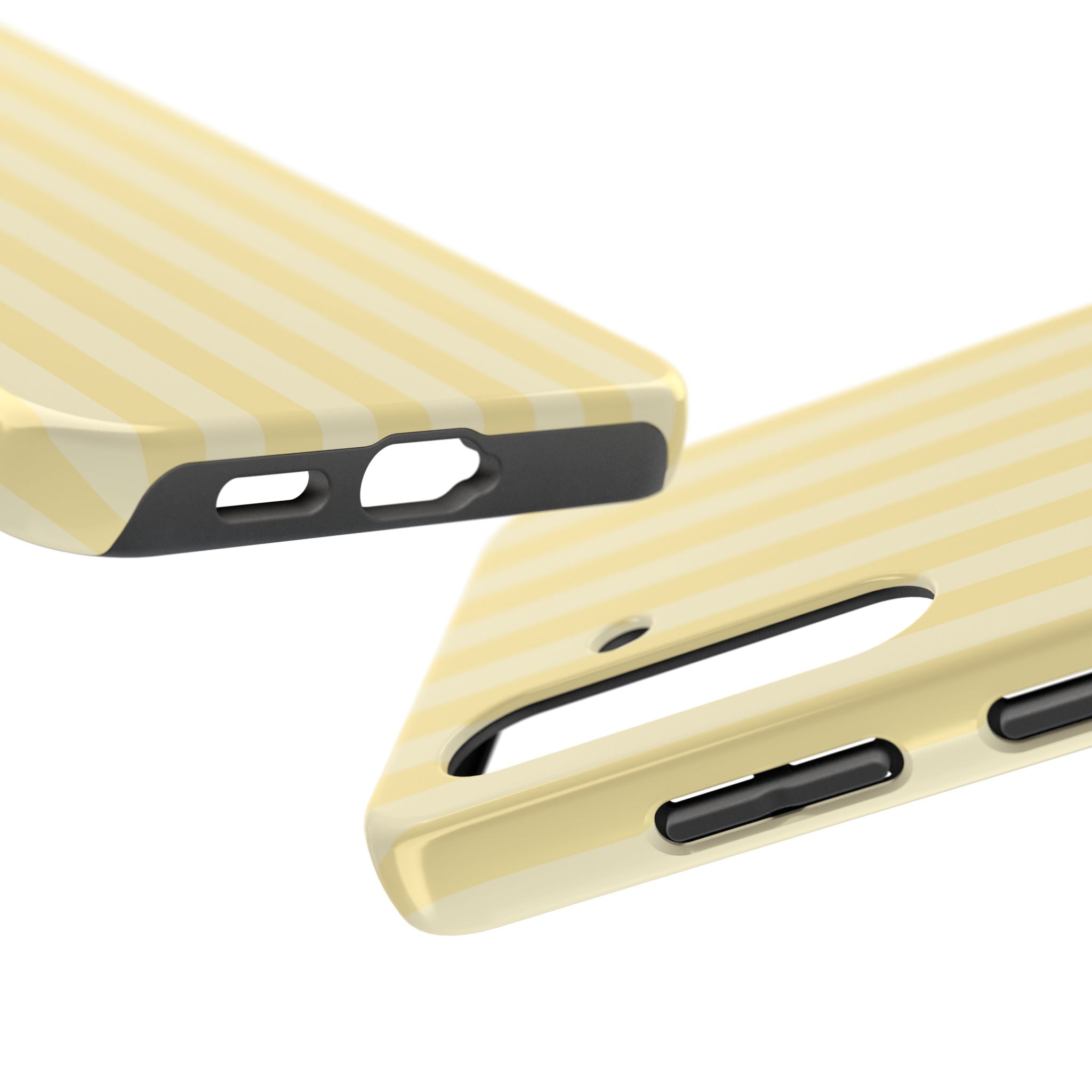 Yellow Stripe Tough Samsung Case - Protective Slim Hard-Shell Phone Cover