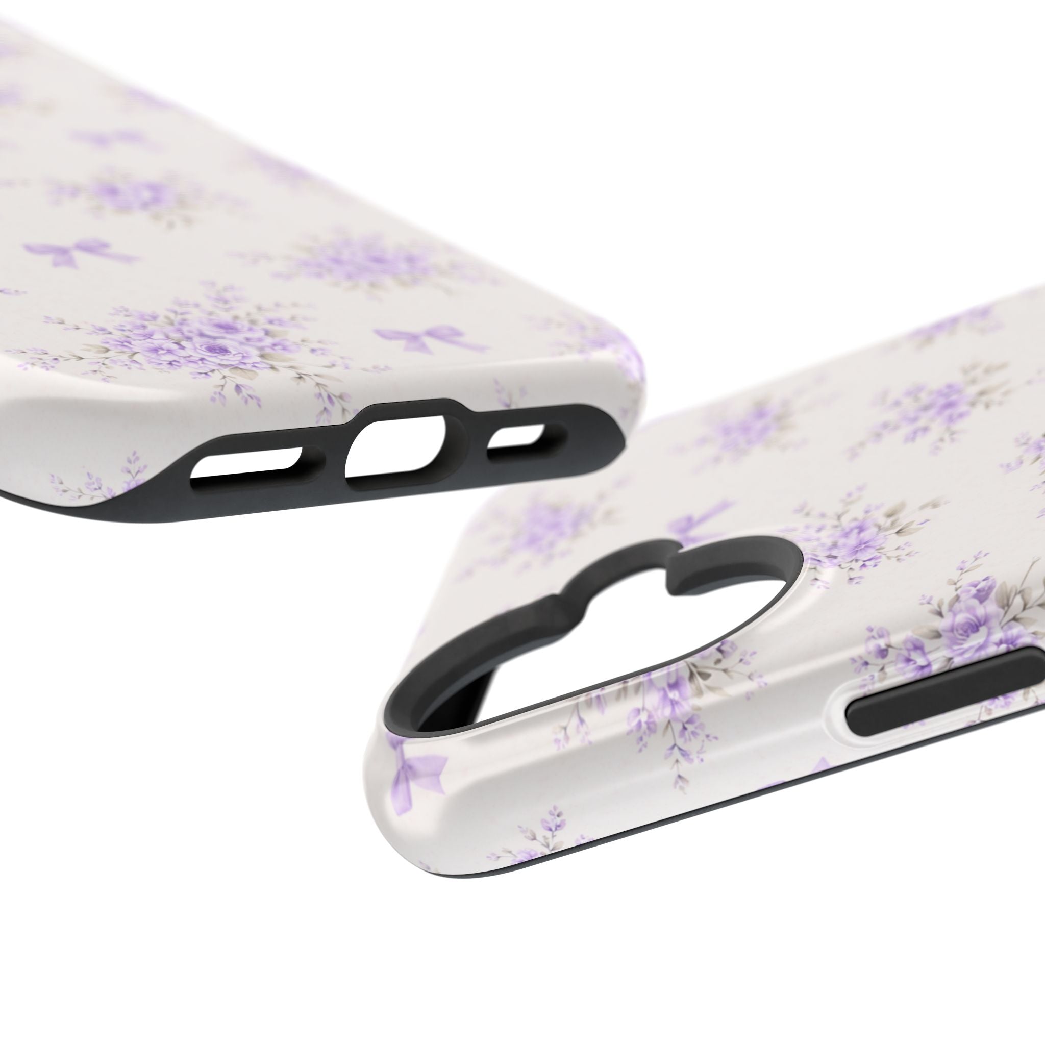 Lavender Bouquet Pattern iPhone Case | Magnetic Impact-Resistant Case