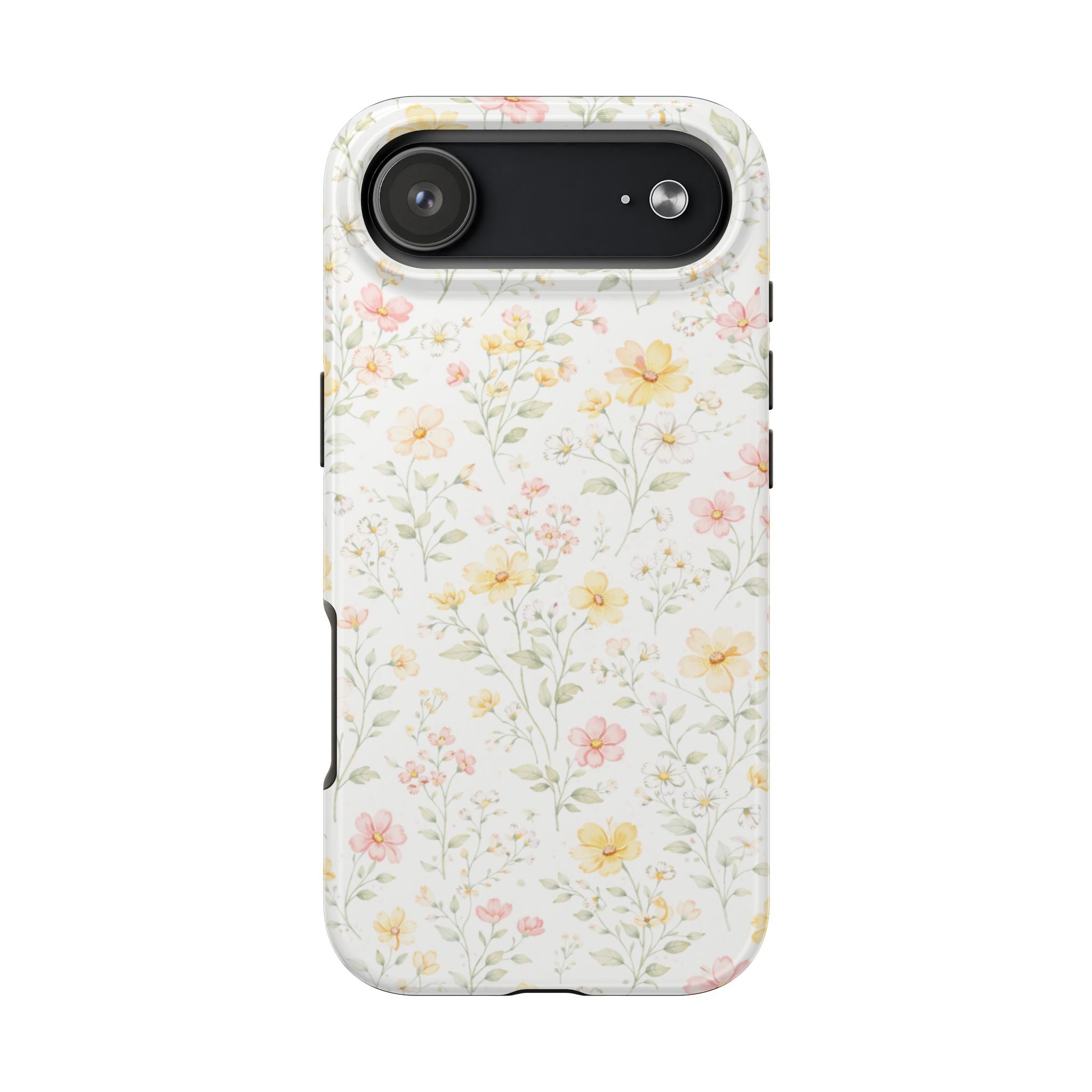 Delicate Pastel Wildflowers Tough Phone Case, Floral Botanical Pattern