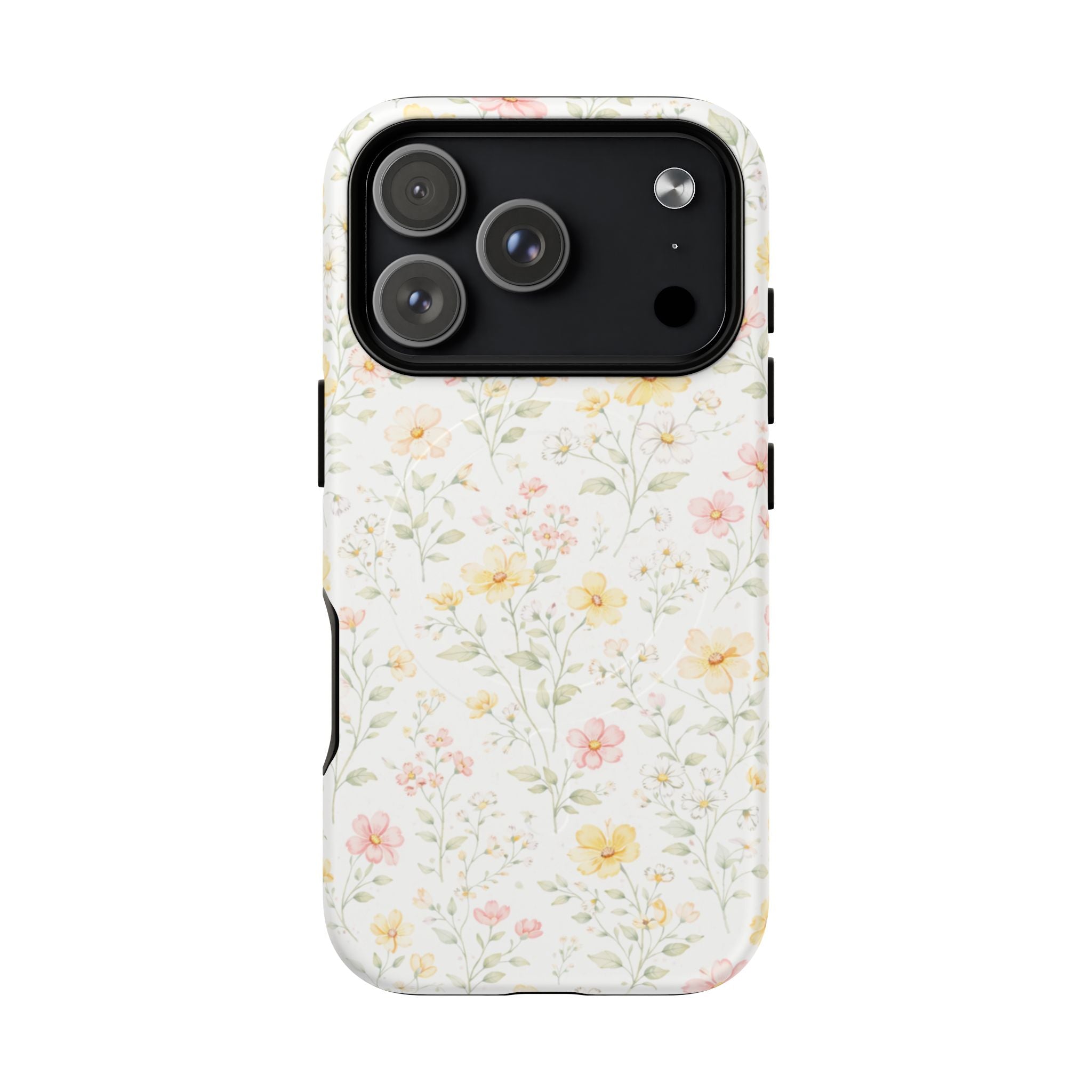 Floral Meadow Tough Magnetic Phone Case | Pastel Wildflower iPhone Cover