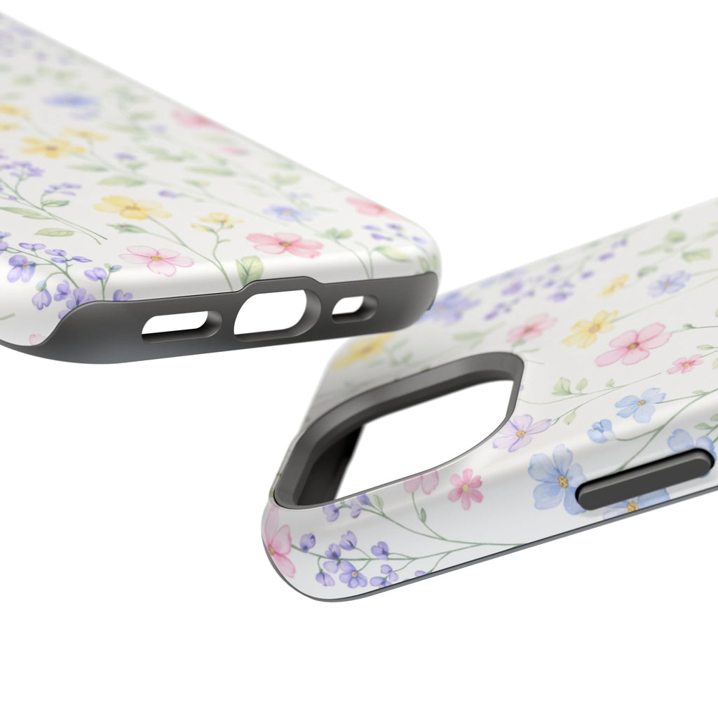 Pastel Wildflower Pattern iPhone Case | Magnetic Impact-Resistant Case