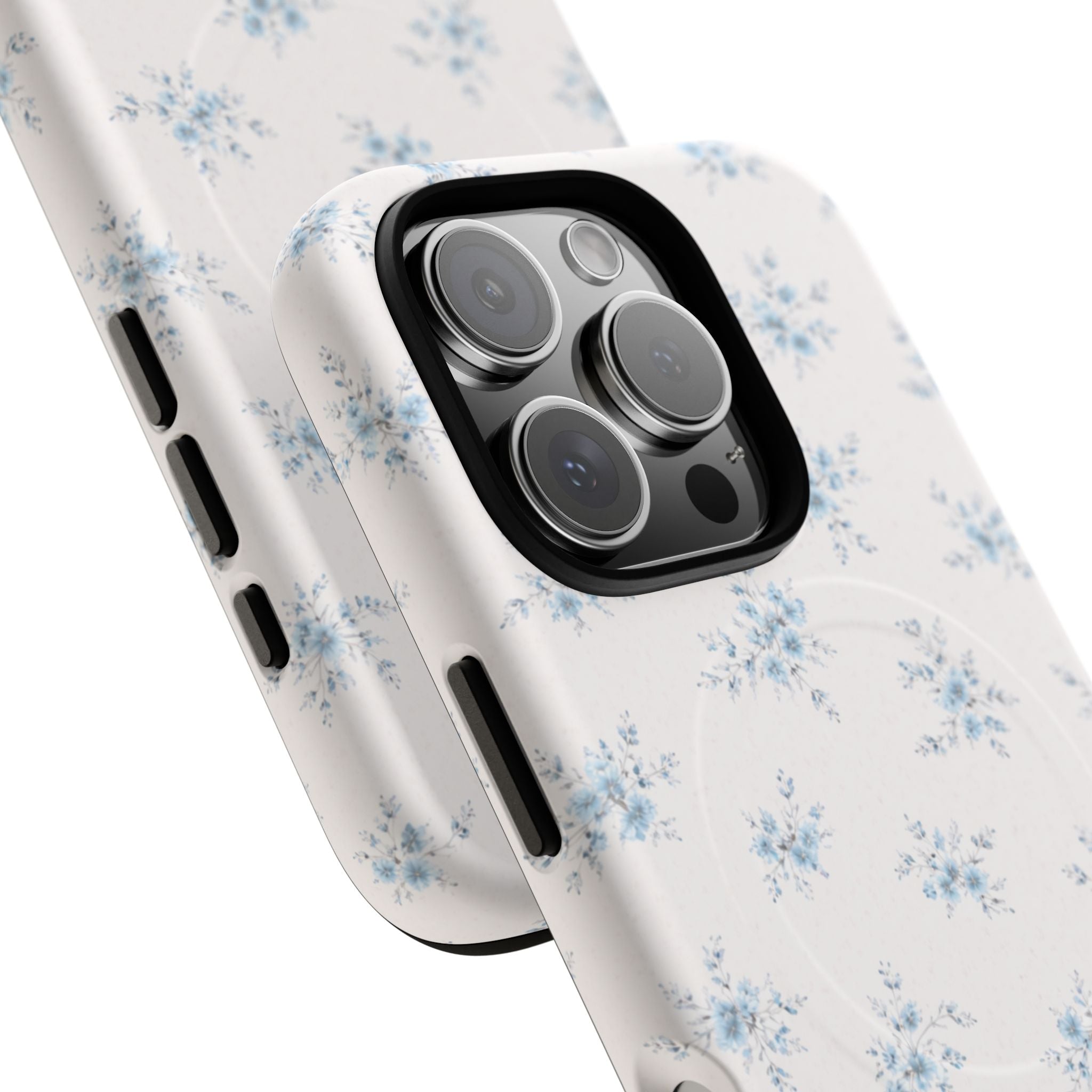 Floral Blue Sprig iPhone Case – MagSafe Compatible