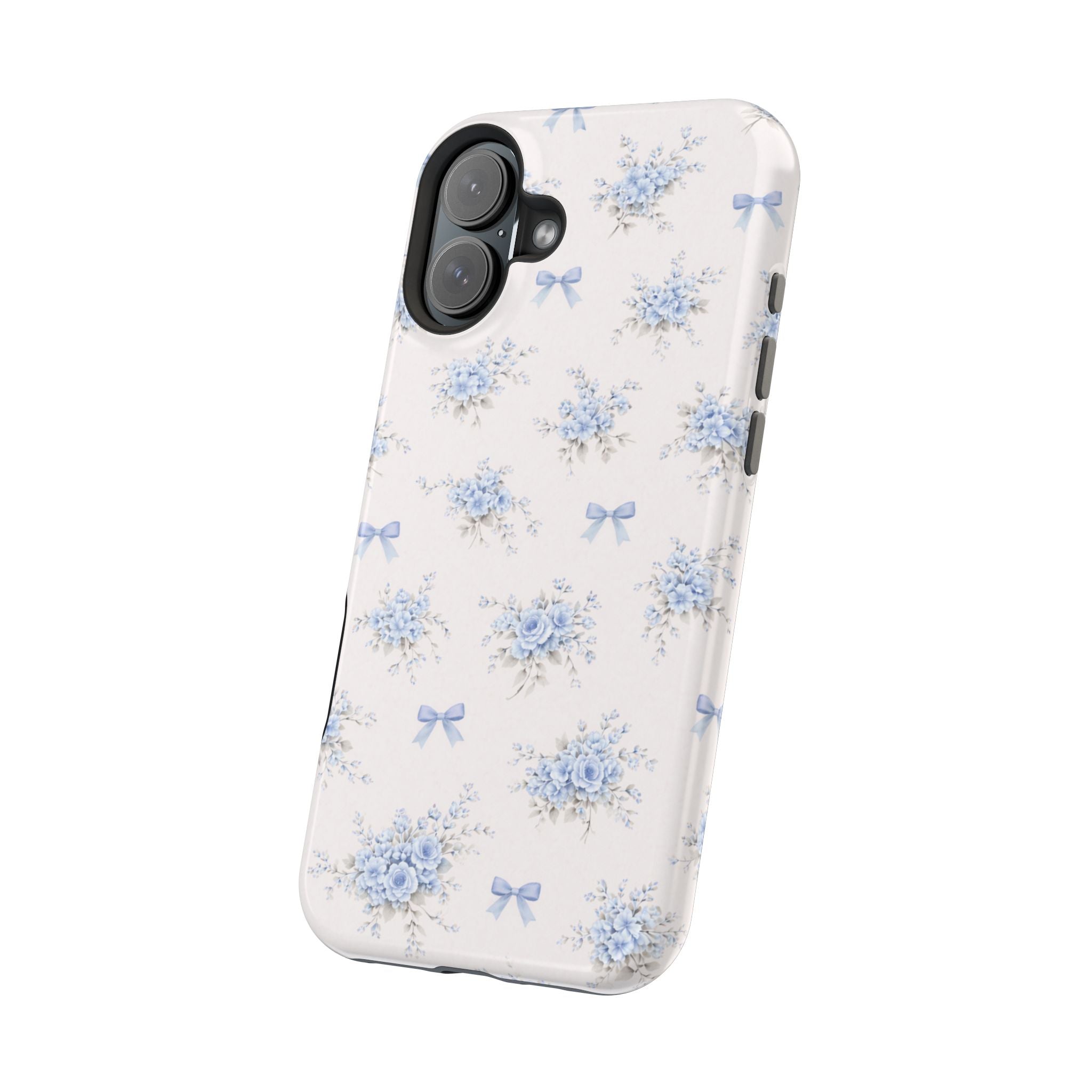 Blue Floral Bouquet iPhone Case | Magnetic Impact-Resistant Case