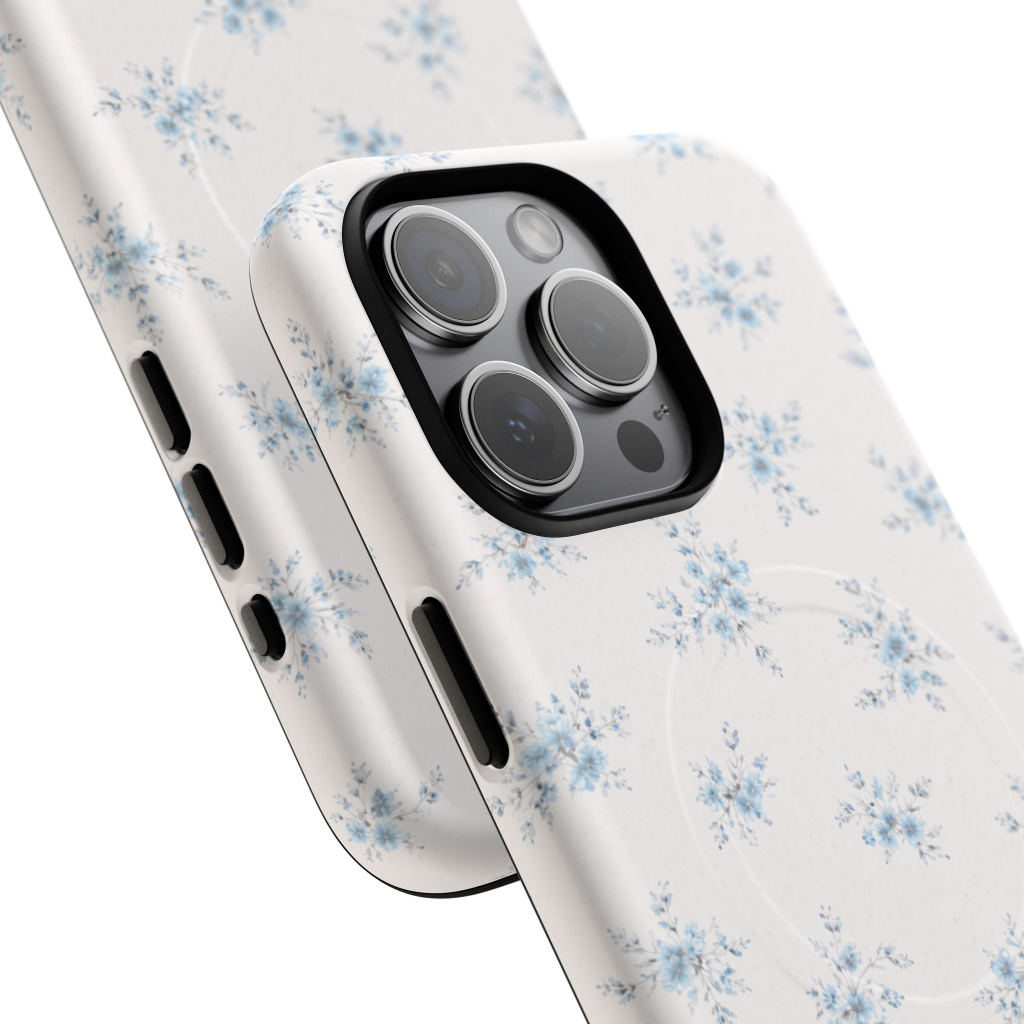Floral Blue Sprig iPhone Case – MagSafe Compatible