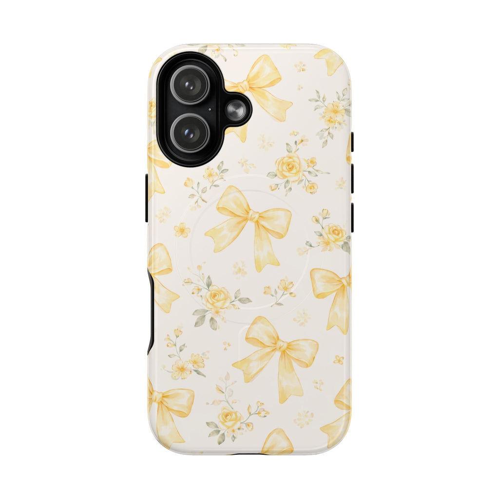 Yellow Rose Bow iPhone Case – MagSafe Compatible
