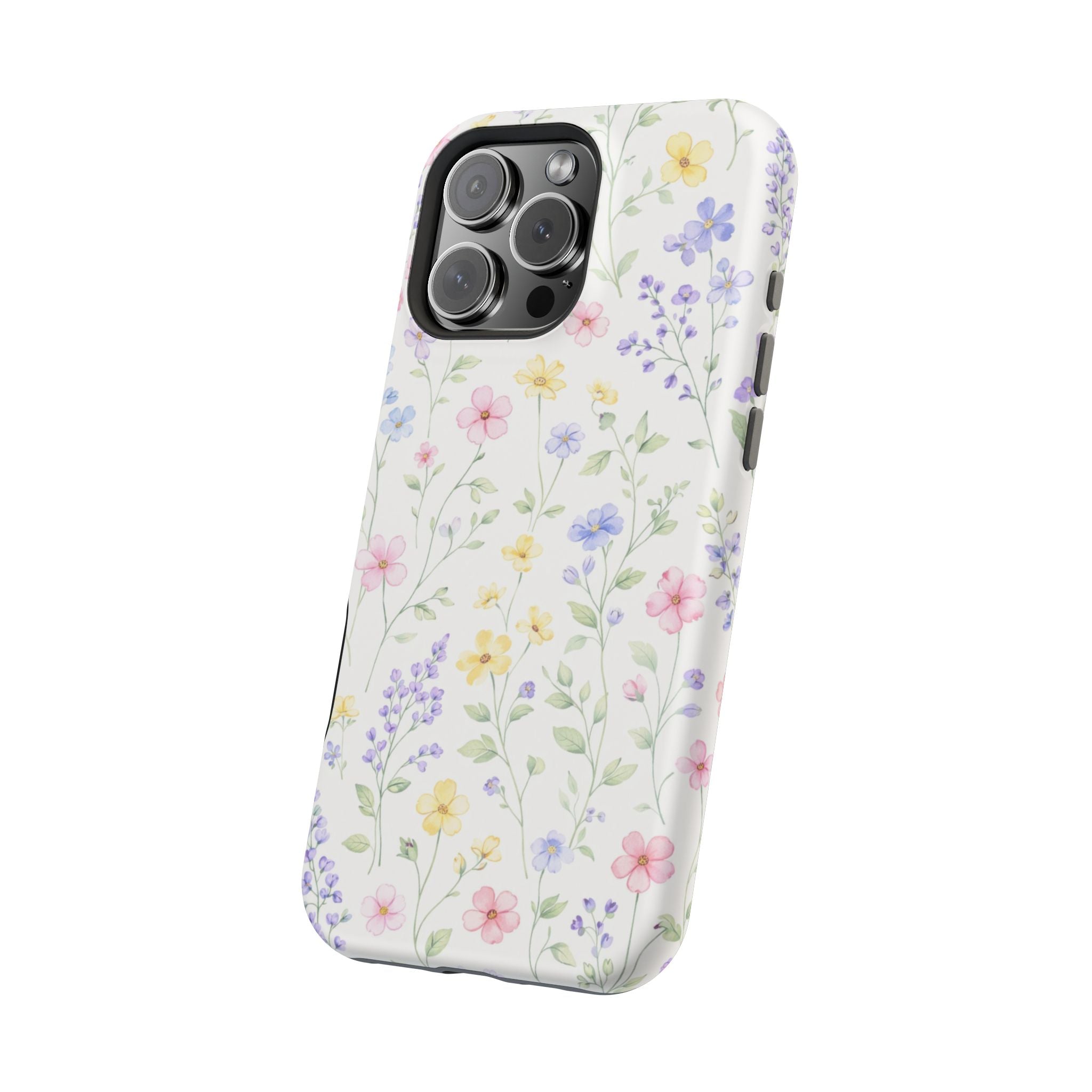 Pastel Wildflower Pattern iPhone Case | Magnetic Impact-Resistant Case