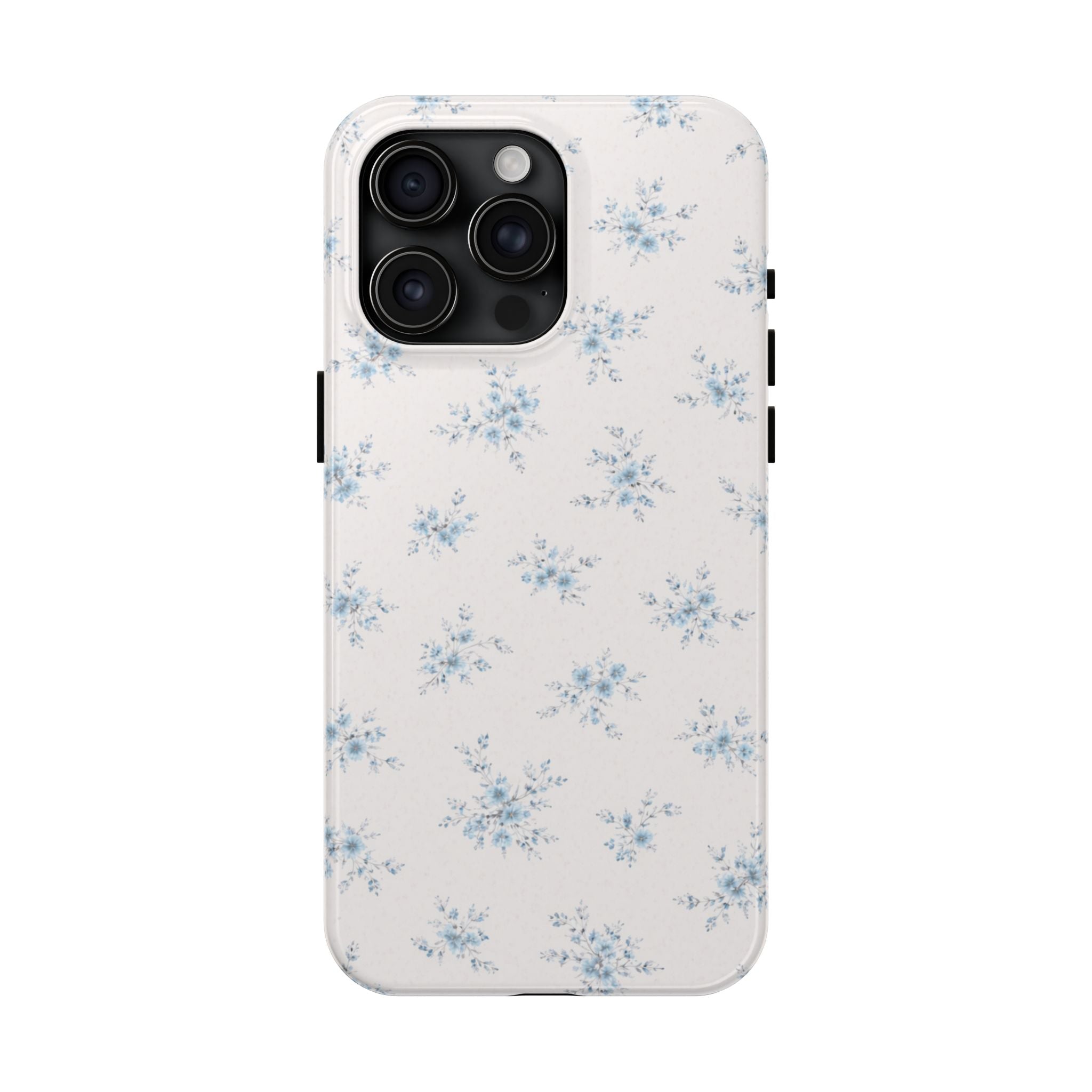 Blue Floral Sprig iPhone Case, Tough Botanical Print