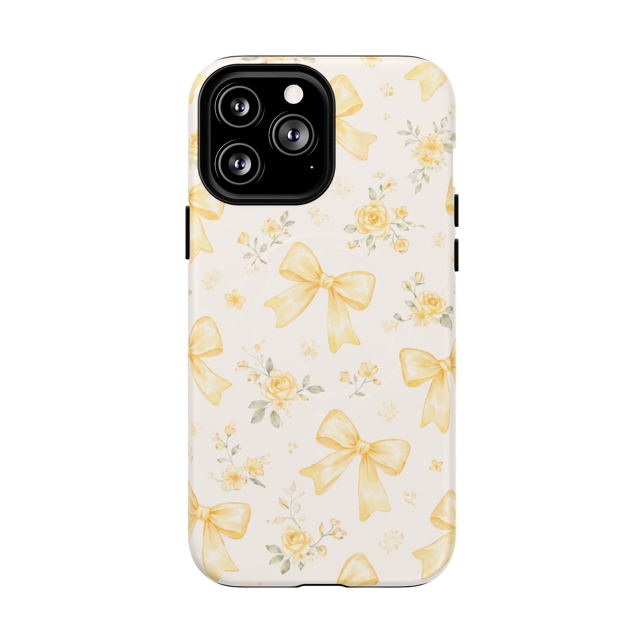 Yellow Rose Bow iPhone Case – MagSafe Compatible