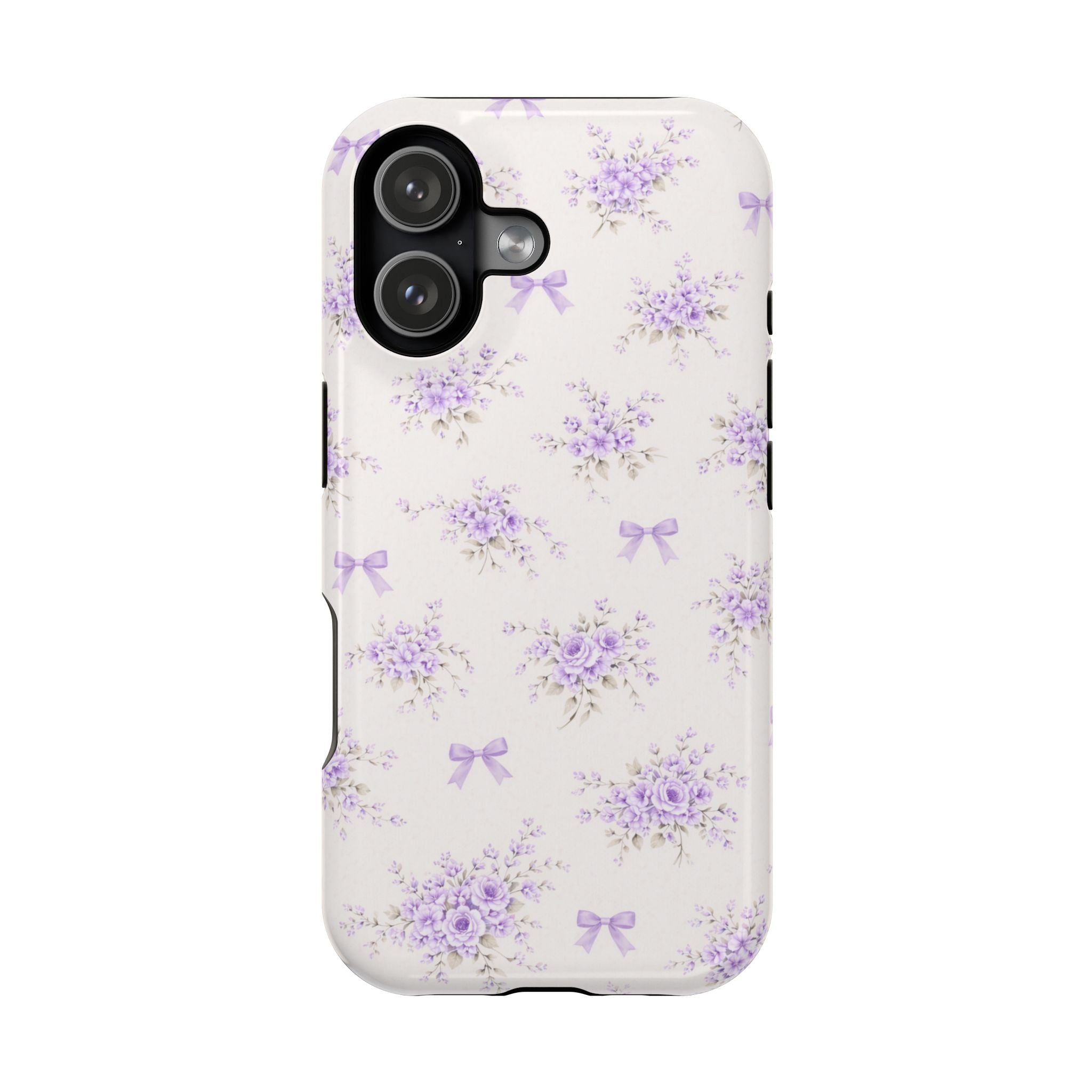 Lavender Bouquet Pattern iPhone Case | Magnetic Impact-Resistant Case