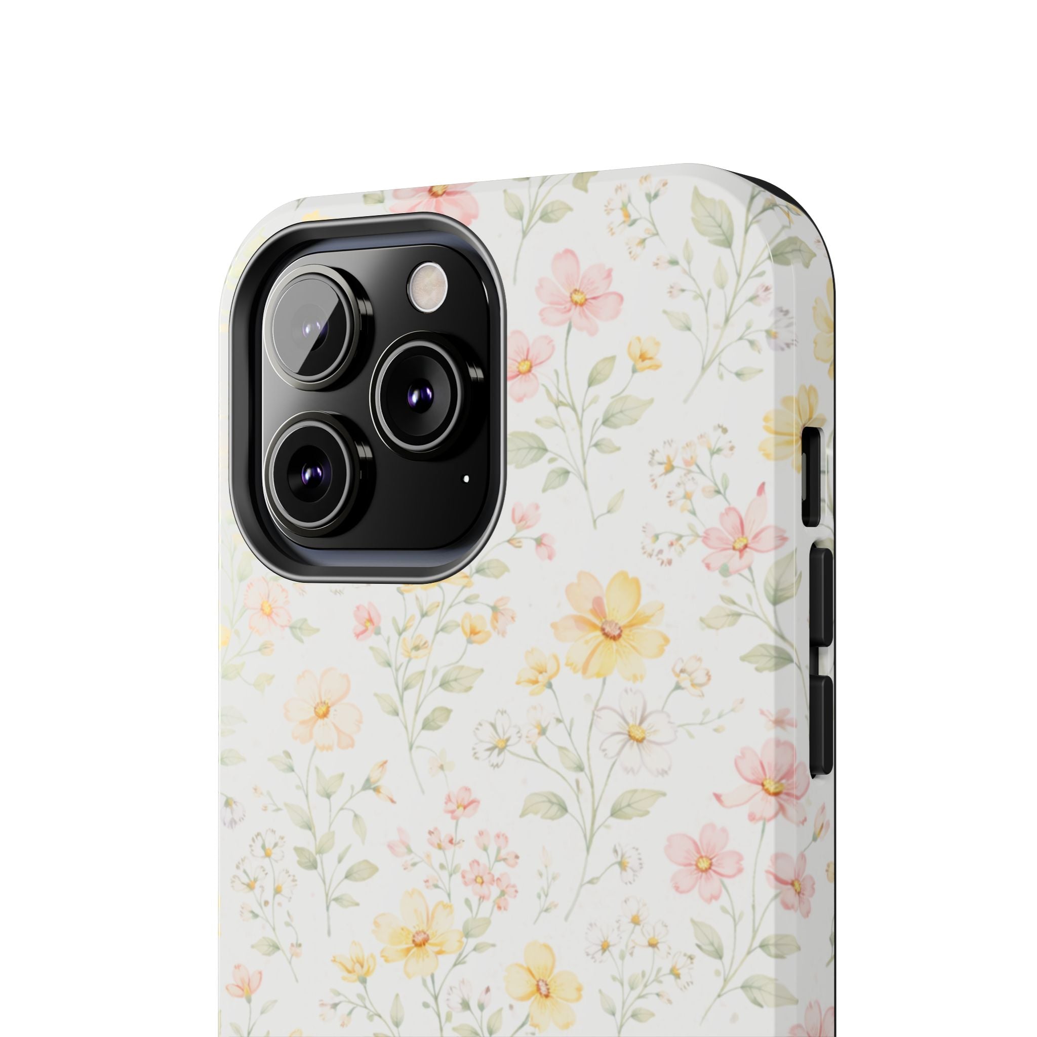 Delicate Pastel Wildflowers Tough Phone Case, Floral Botanical Pattern