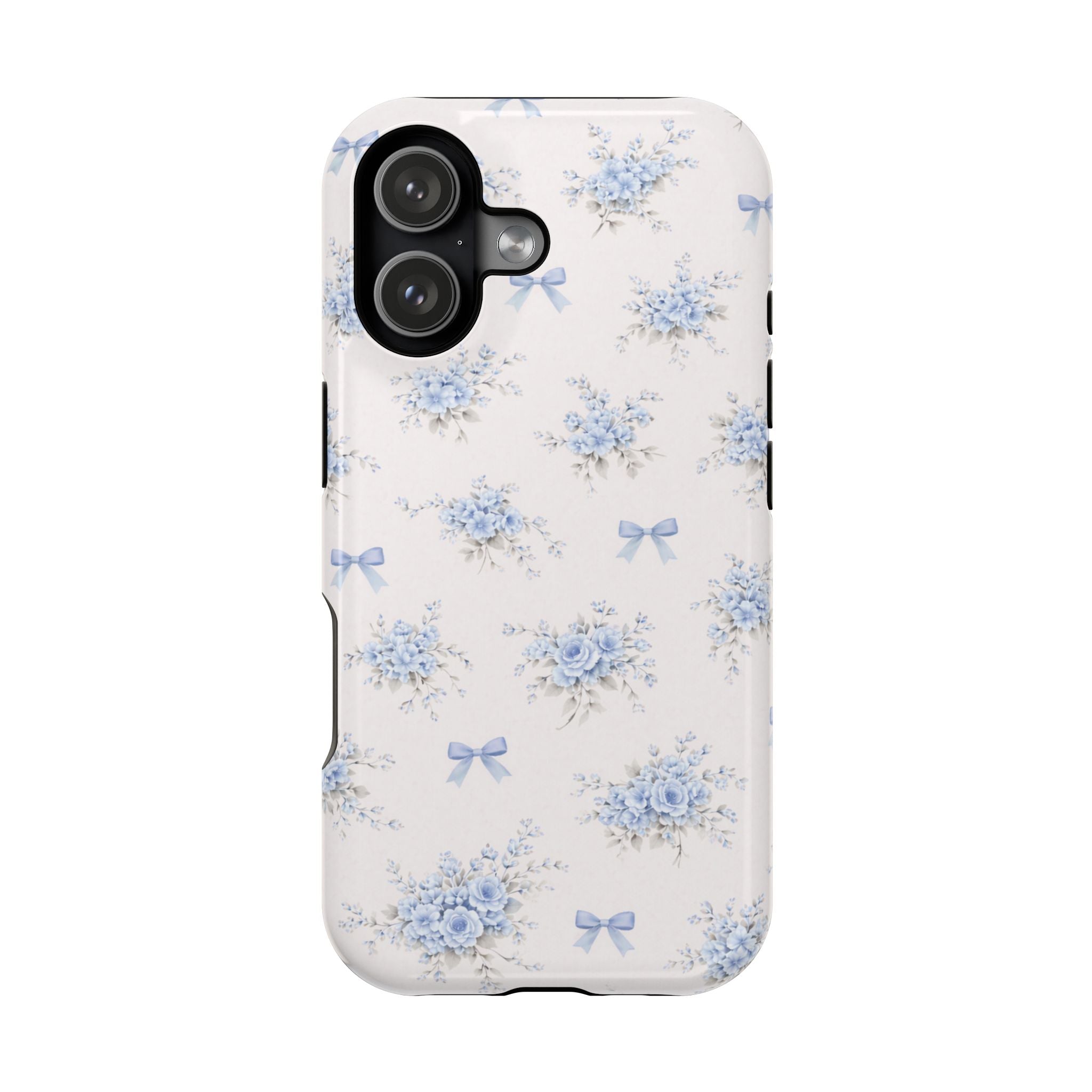 Blue Floral Bouquet iPhone Case | Magnetic Impact-Resistant Case