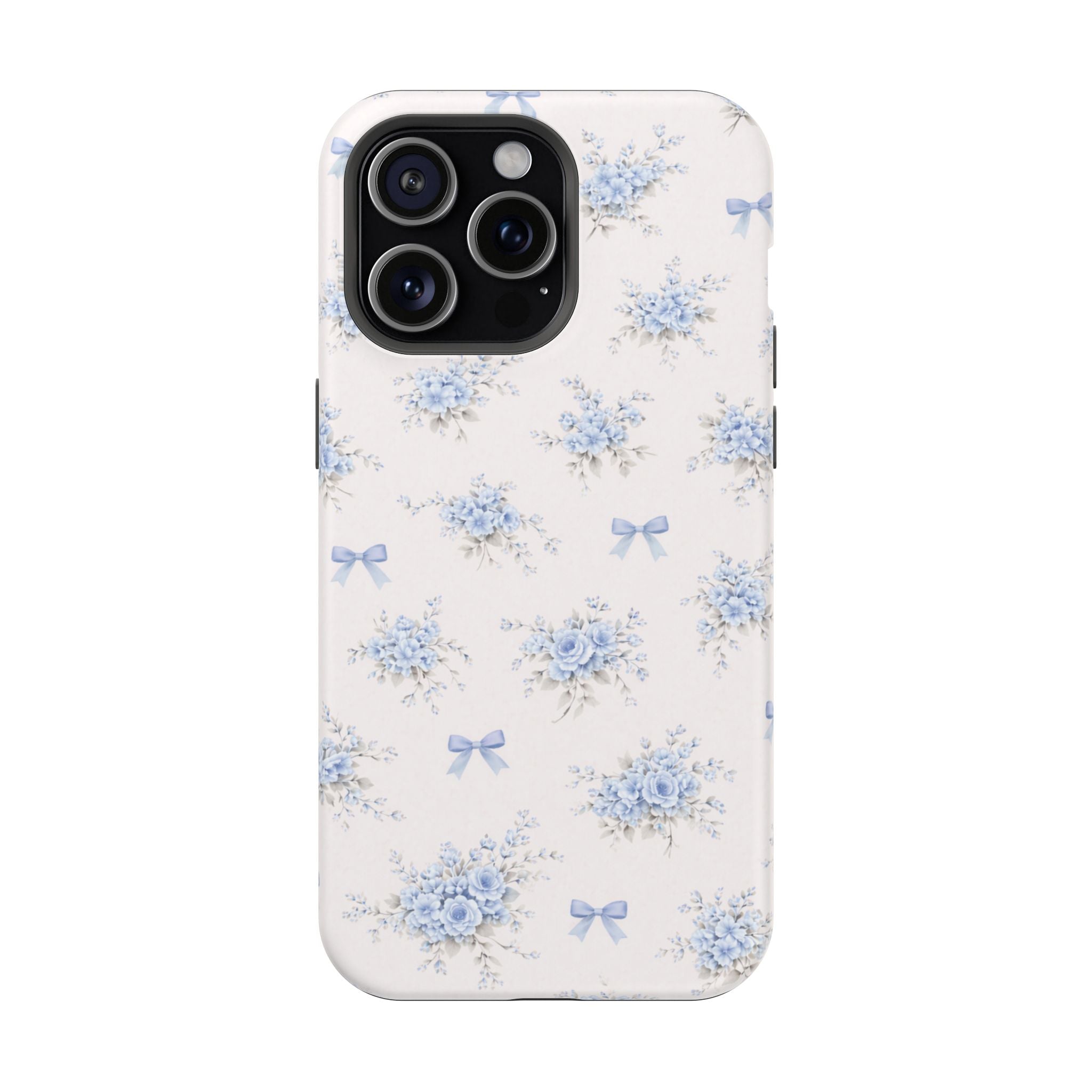 Blue Floral Bouquet iPhone Case | Magnetic Impact-Resistant Case