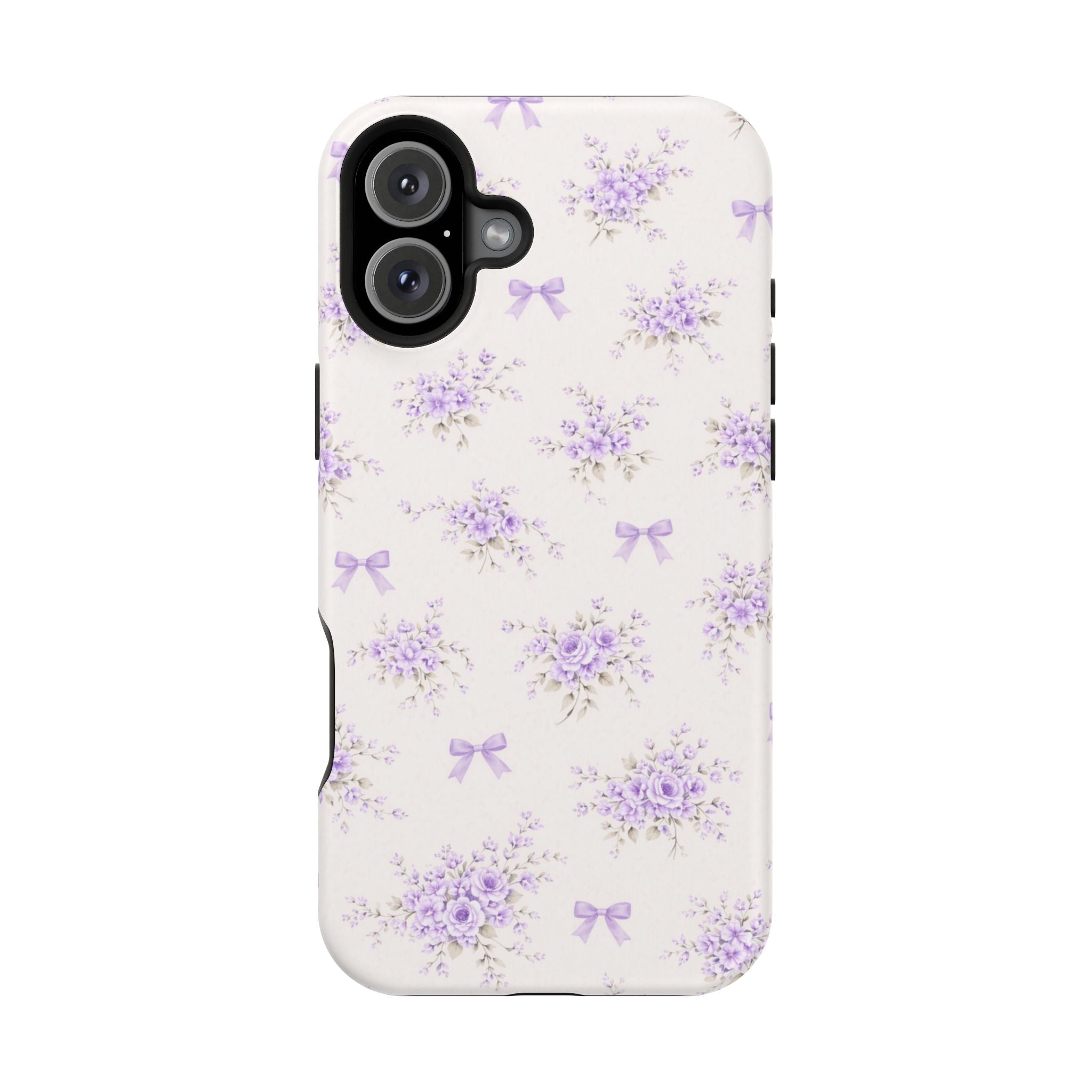 Lavender Bouquet Pattern iPhone Case | Magnetic Impact-Resistant Case