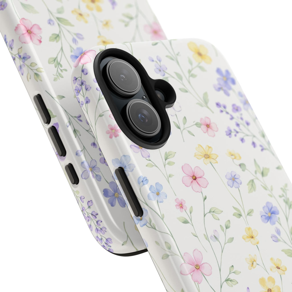 Watercolor Wildflowers Tough iPhone Case | Pastel Floral iPhone Case
