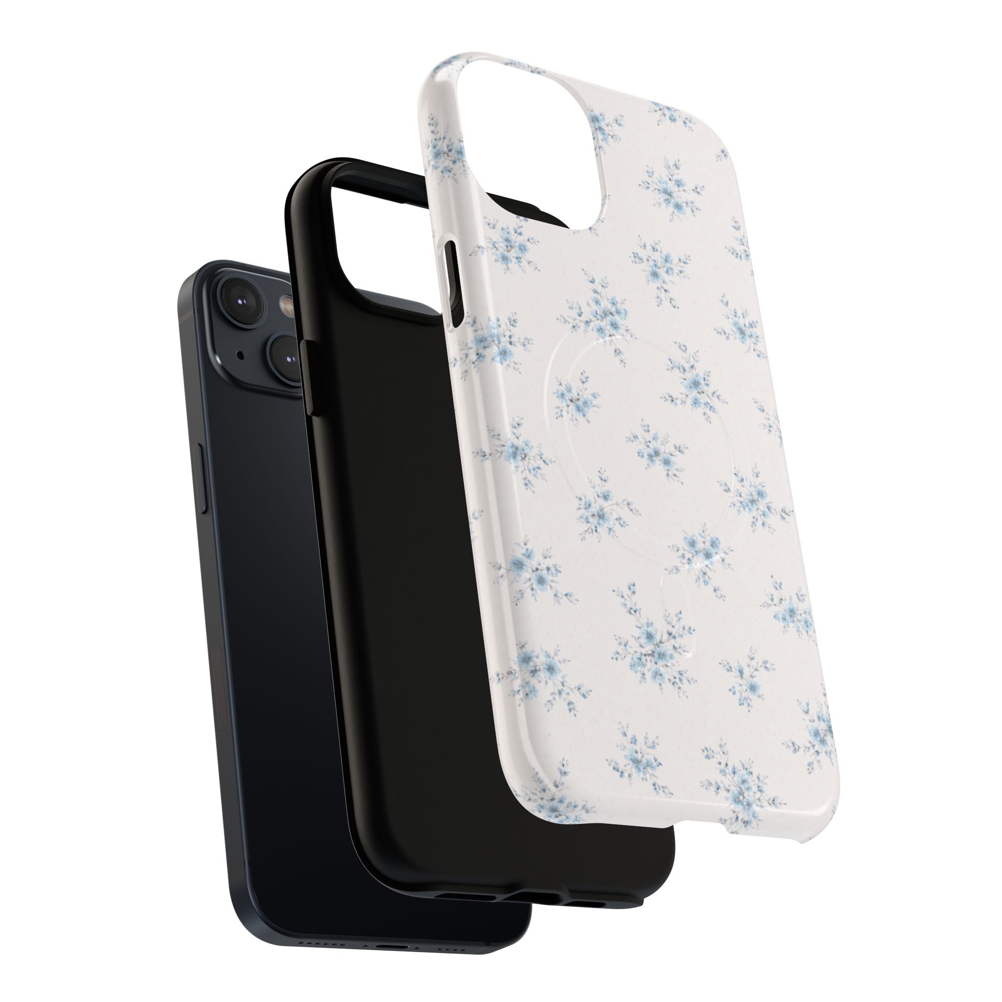 Floral Blue Sprig iPhone Case – MagSafe Compatible