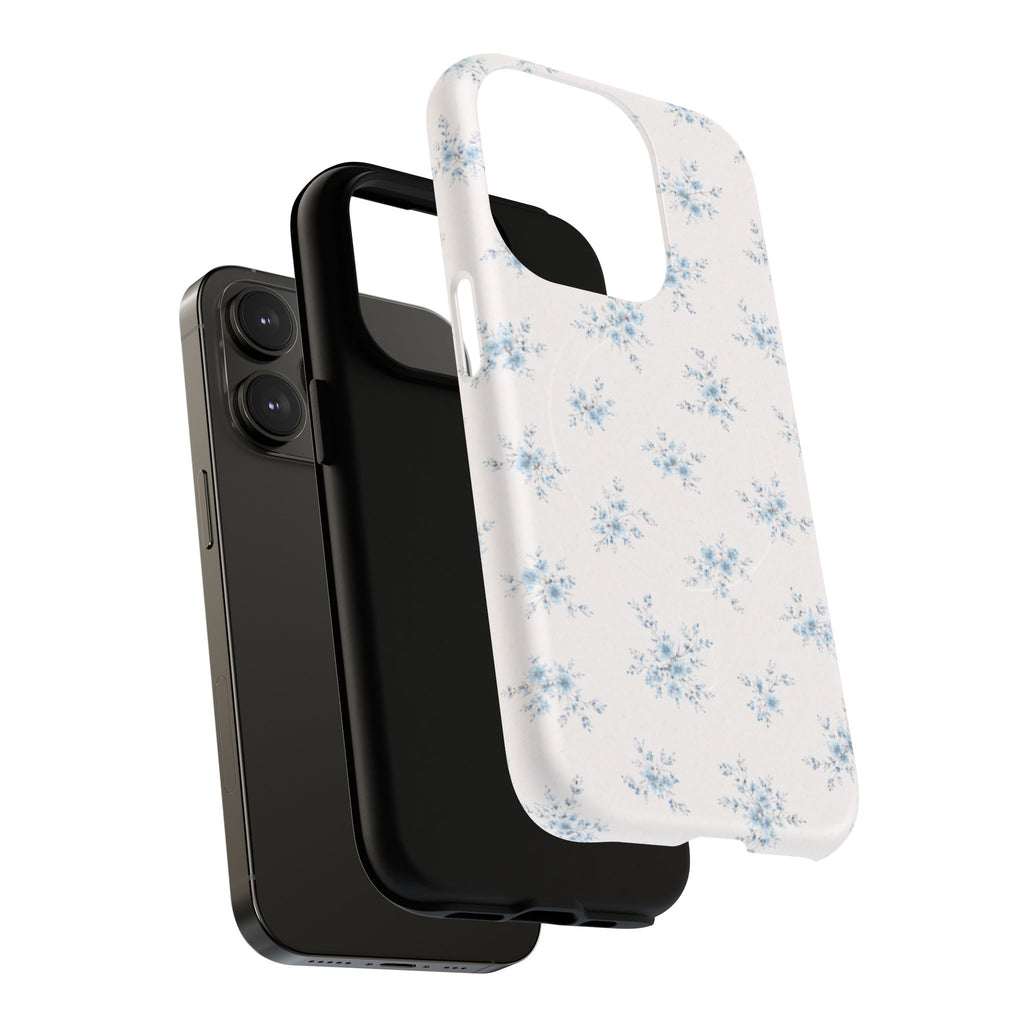 Floral Blue Sprig iPhone Case – MagSafe Compatible