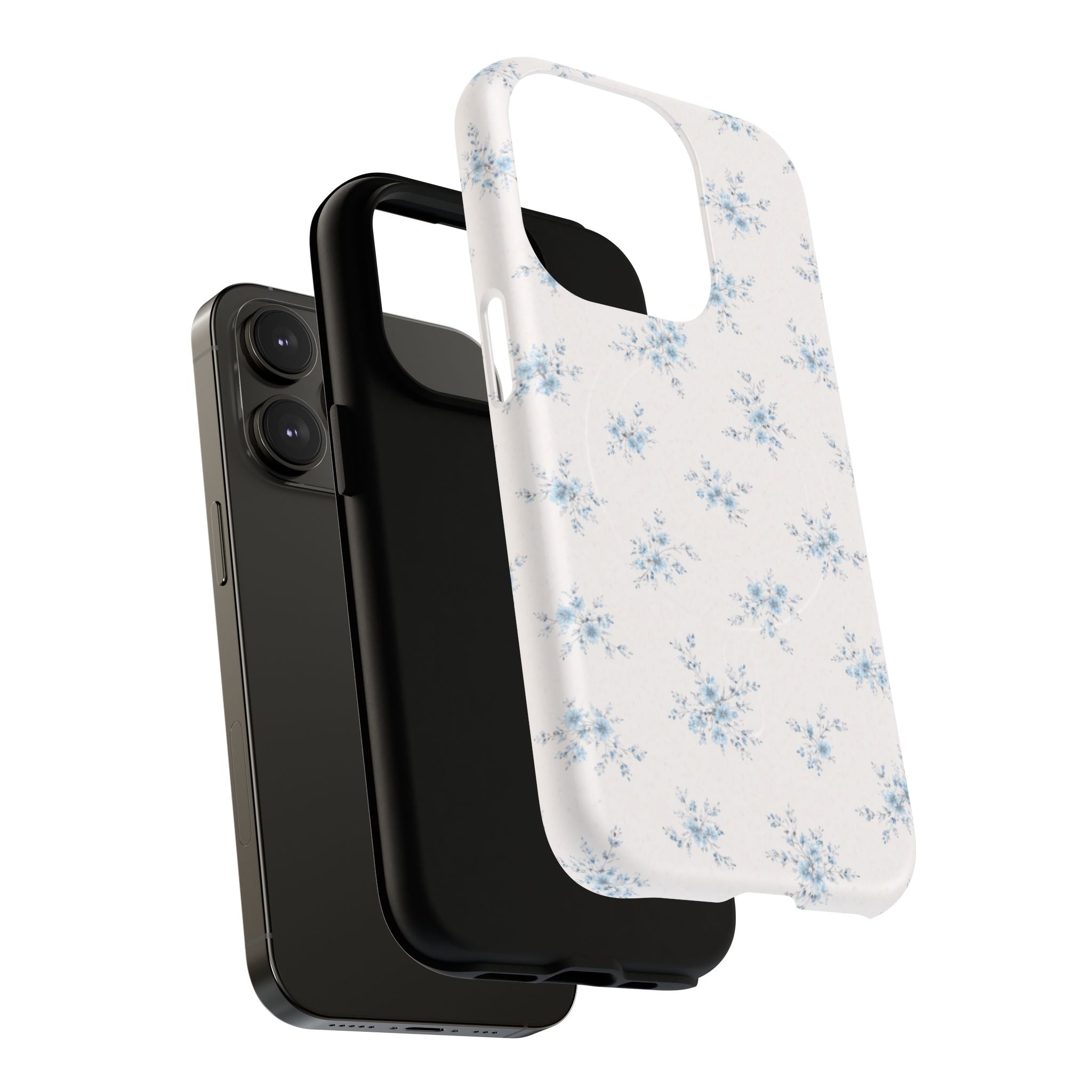 Floral Blue Sprig iPhone Case – MagSafe Compatible