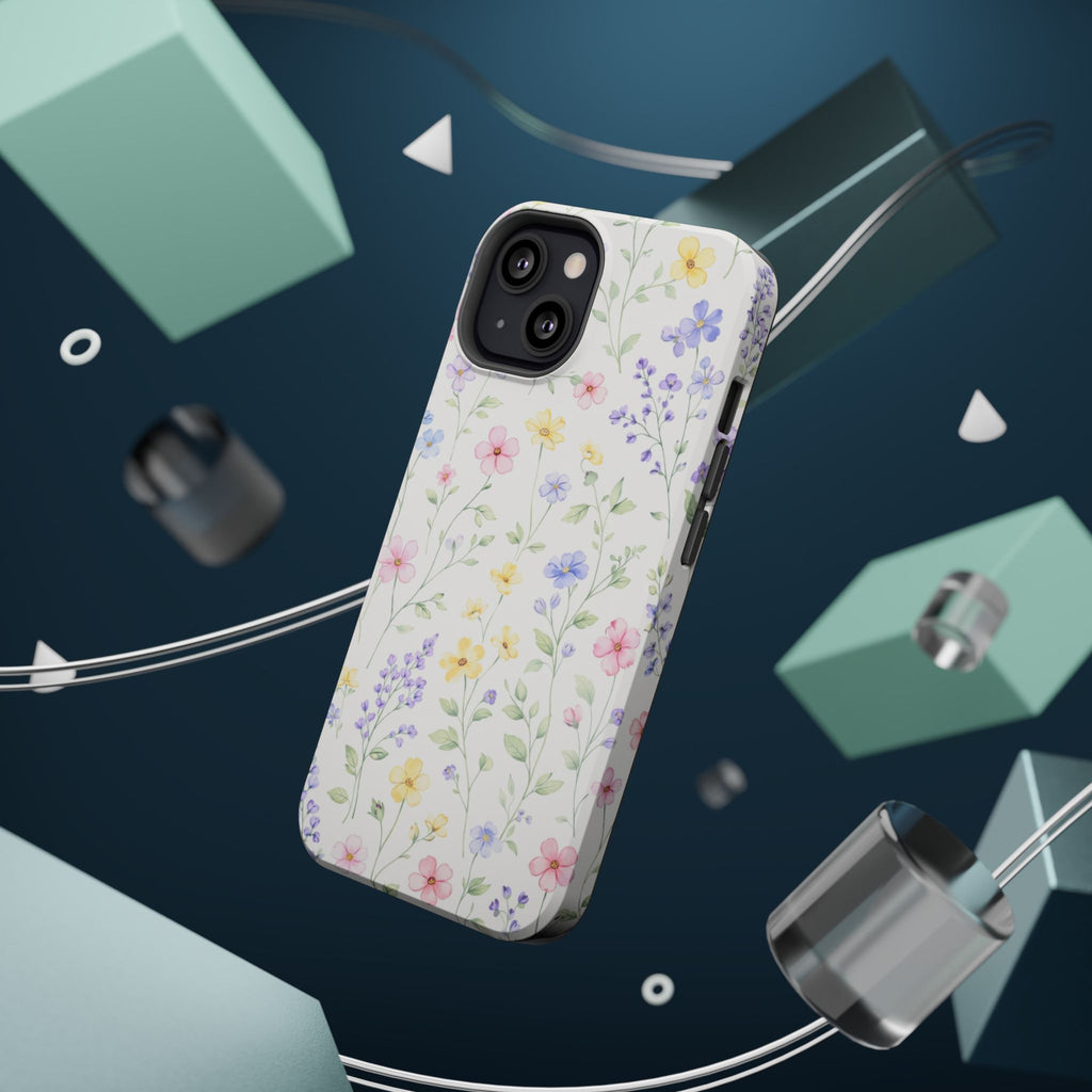 Pastel Wildflower Pattern iPhone Case | Magnetic Impact-Resistant Case