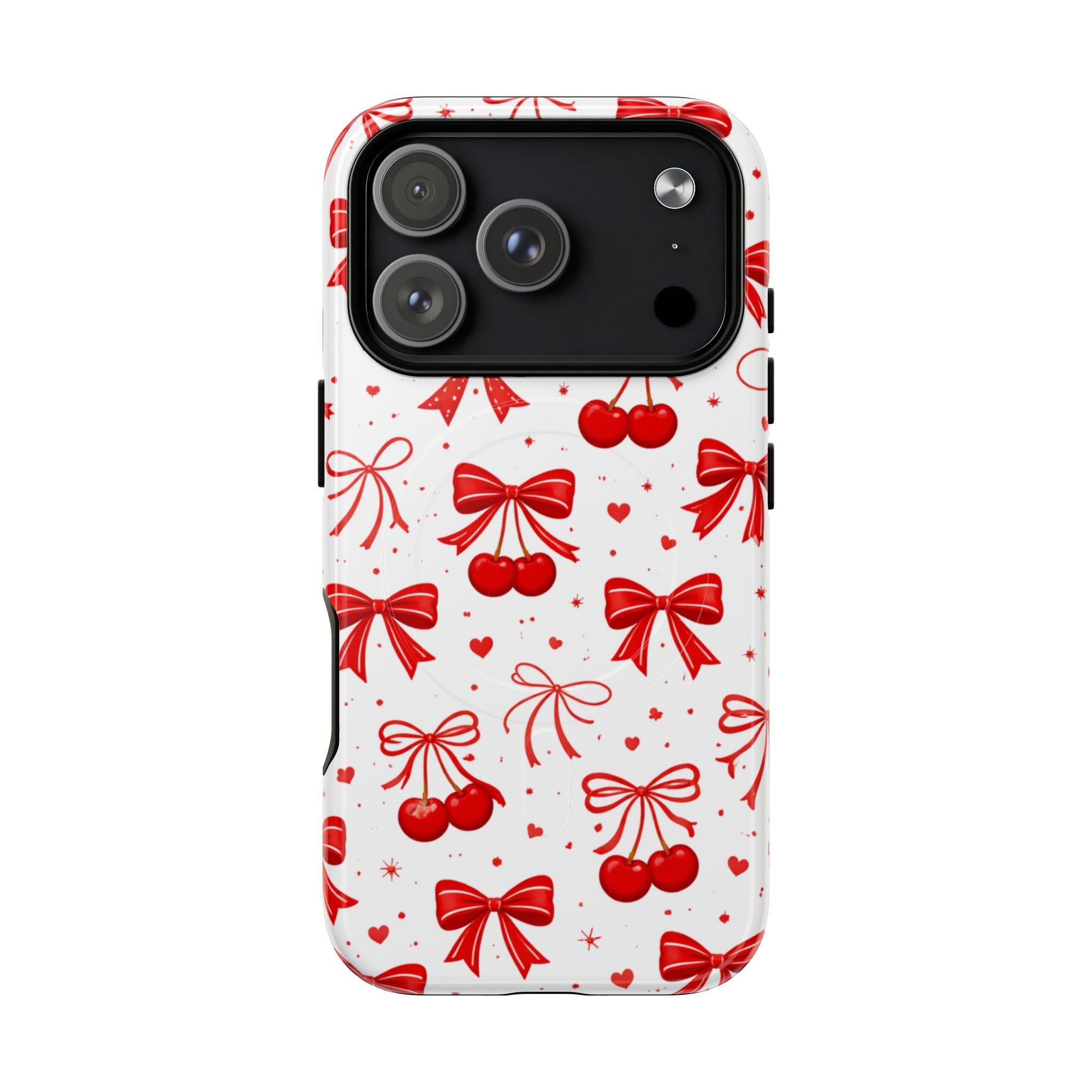 Cherry Bow iPhone Case – MagSafe Compatible