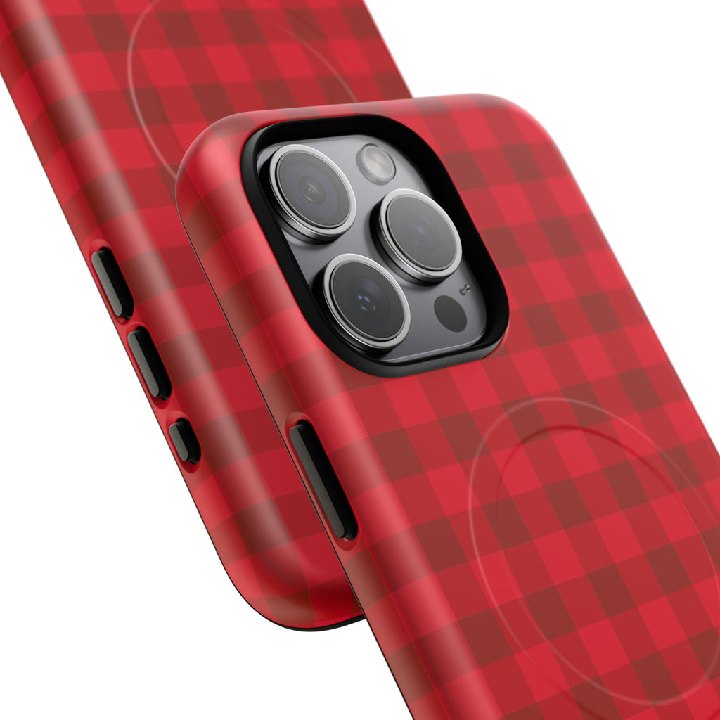 Red Buffalo Plaid iPhone Case – MagSafe Compatible
