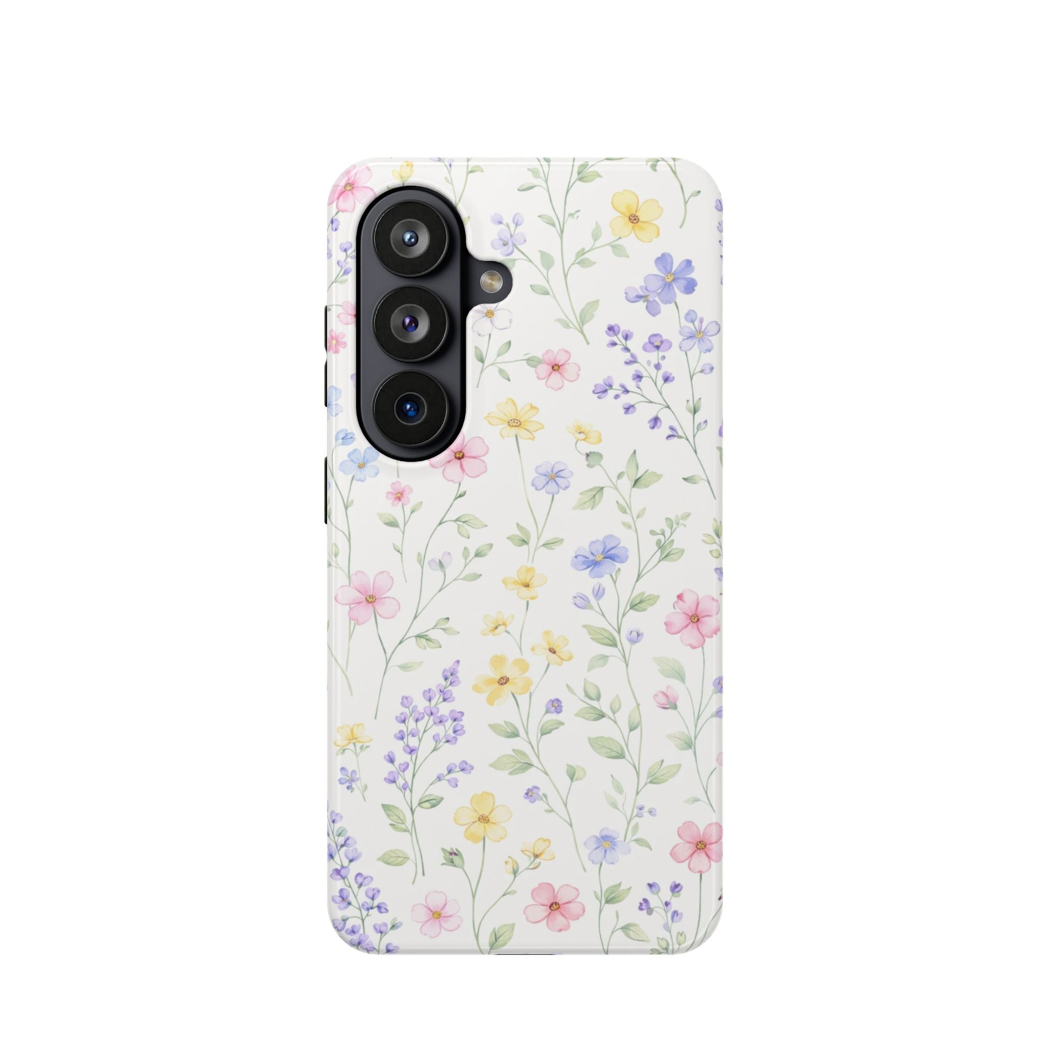 Pastel Wildflower Pattern Samsung Galaxy phone case | floral botanical slim magnetic impact-resistant case