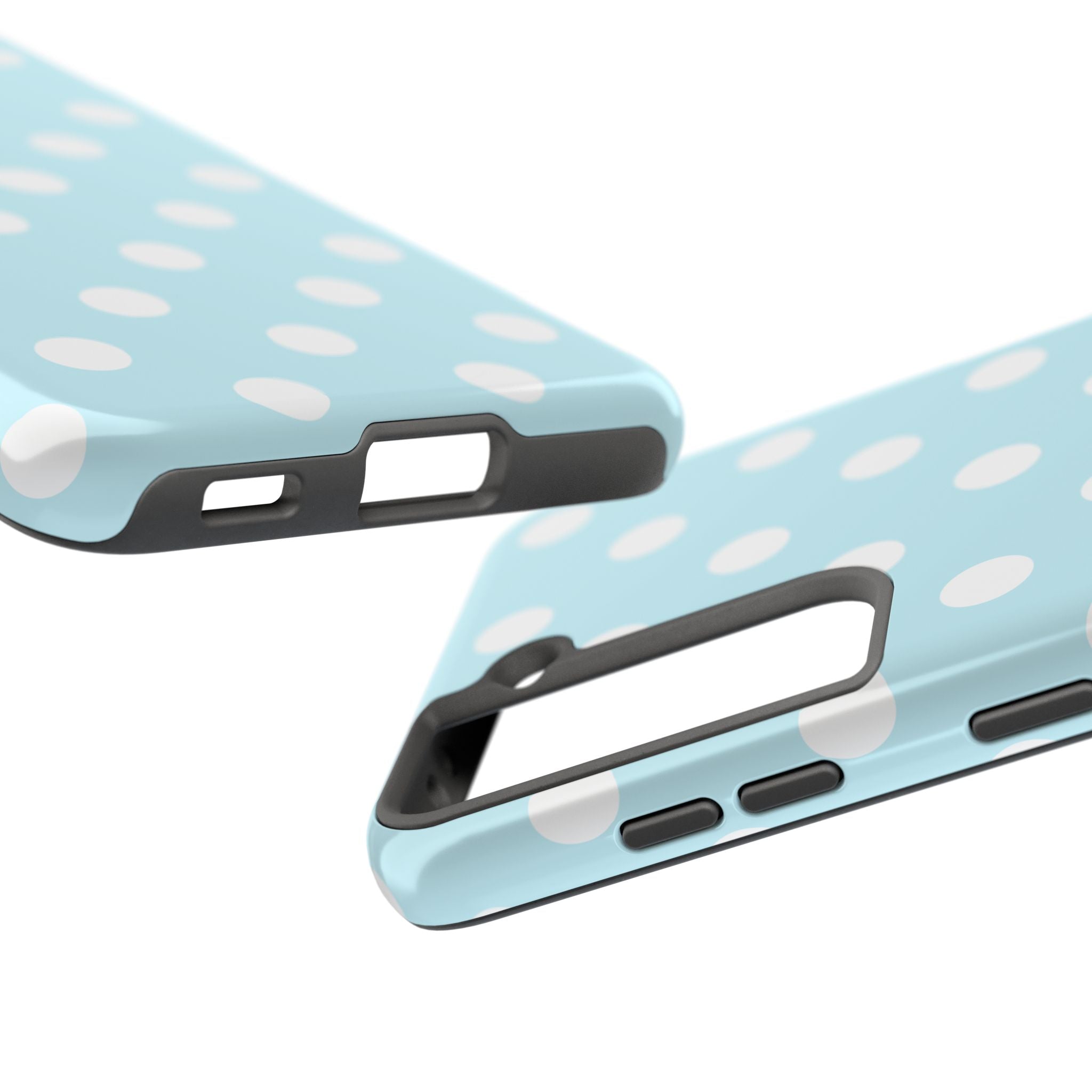 Pastel Blue Polka Dot Tough Samsung Case - Cute Protective Phone Cover