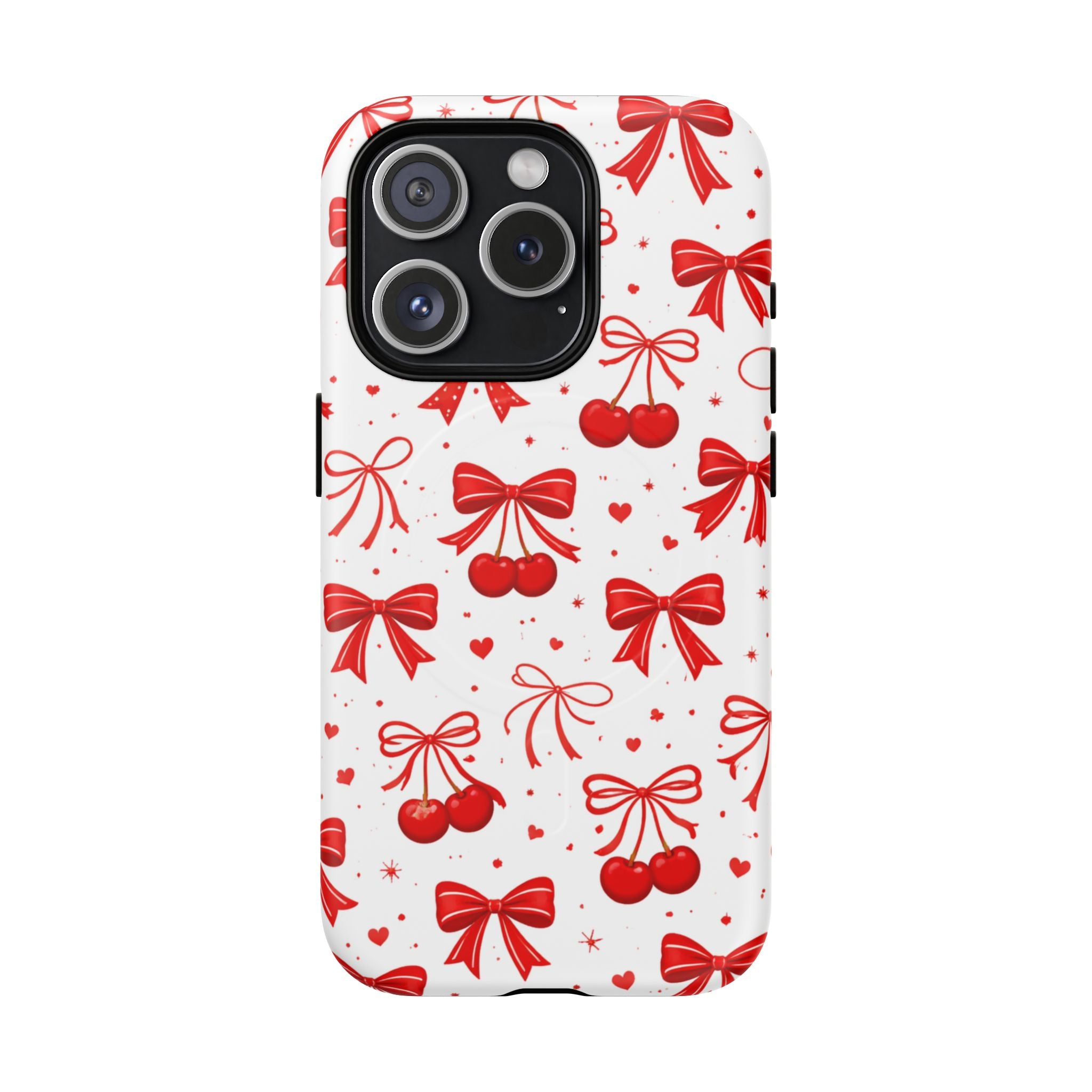 Cherry Bow iPhone Case – MagSafe Compatible