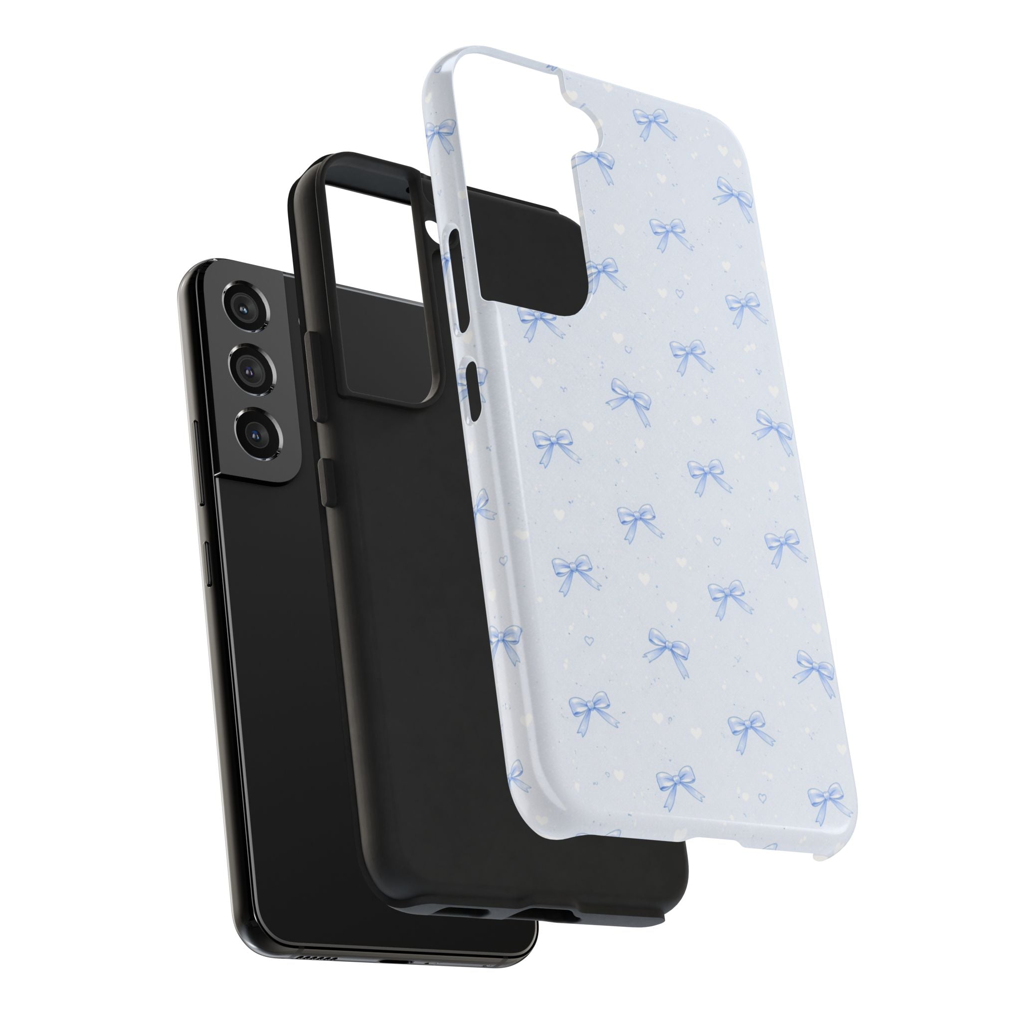 Blue Bow Pattern Phone Case   Samsung Galaxy Tough Phone Cases