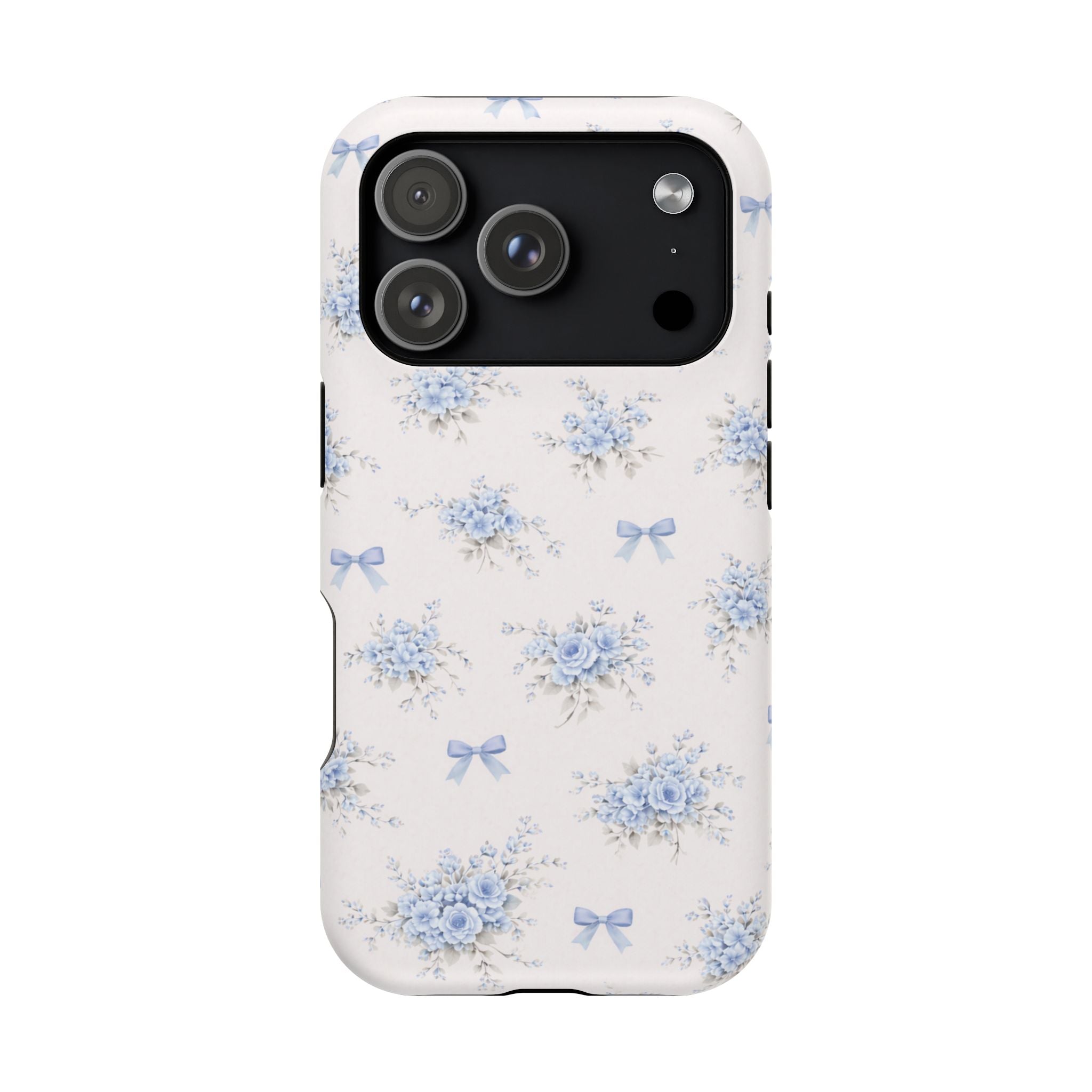 Blue Floral Bouquet iPhone Case | Magnetic Impact-Resistant Case